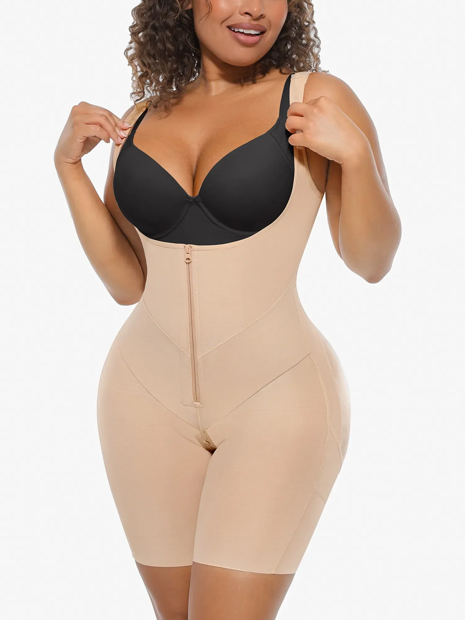 Feelingirl U-Shaped Shaping Lift Bodysuit & Unlined Soft Bra Bundle - Image 11