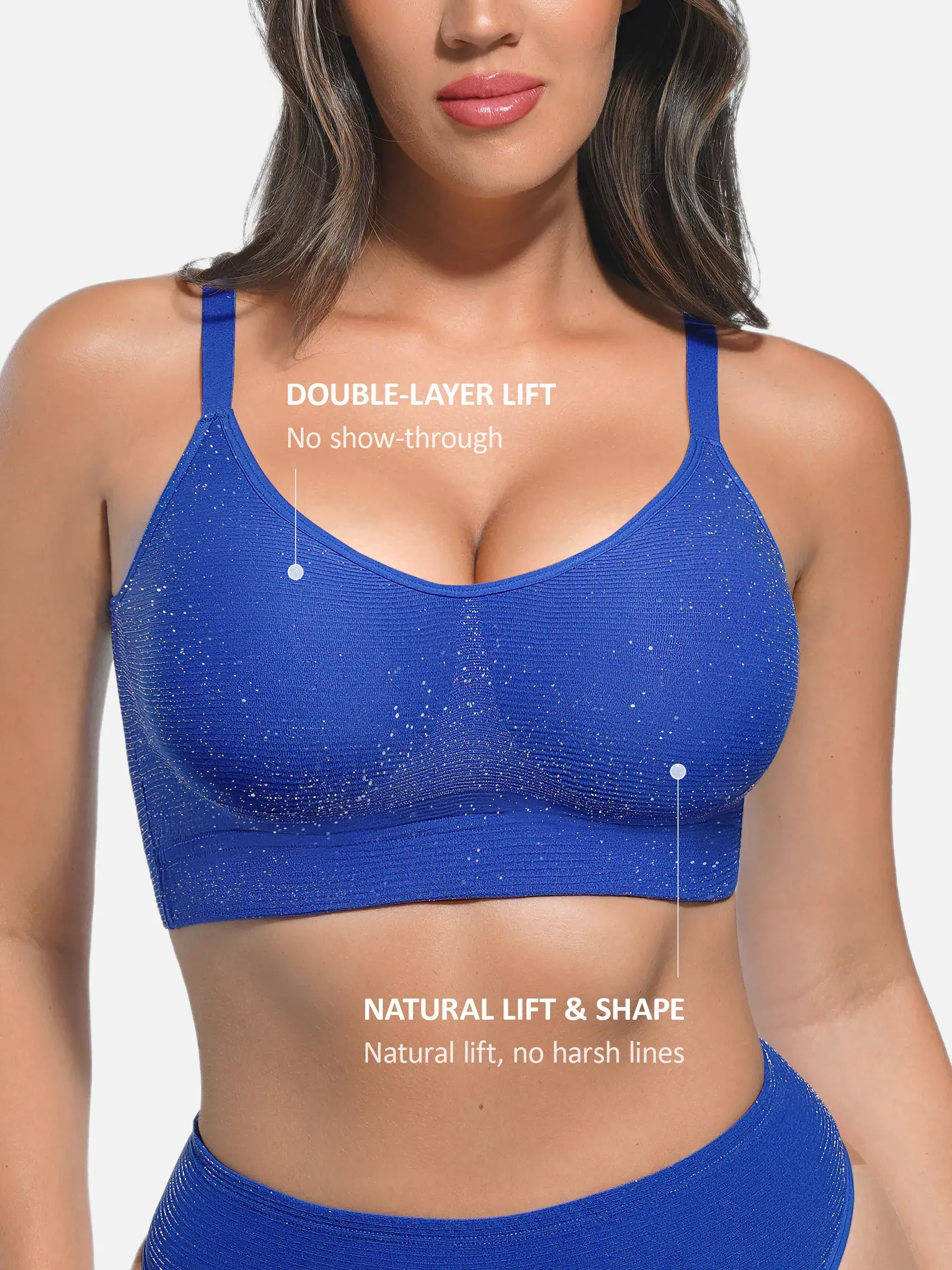 Feelingirl Invisible Shimmer Wireless Comfort Bra & Panty - Image 10
