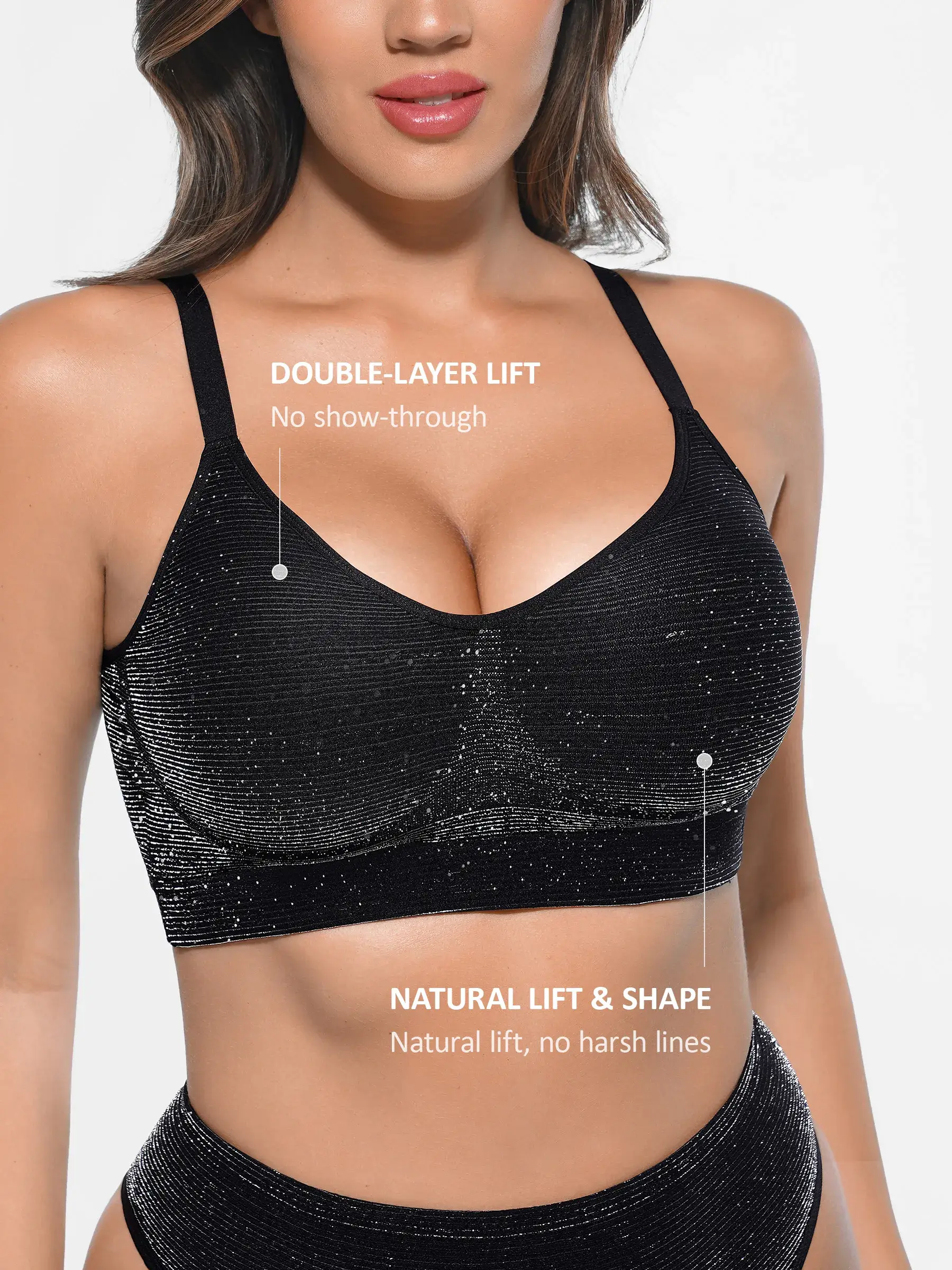 Feelingirl Invisible Shimmer Wireless Comfort Bra & Panty - Image 6
