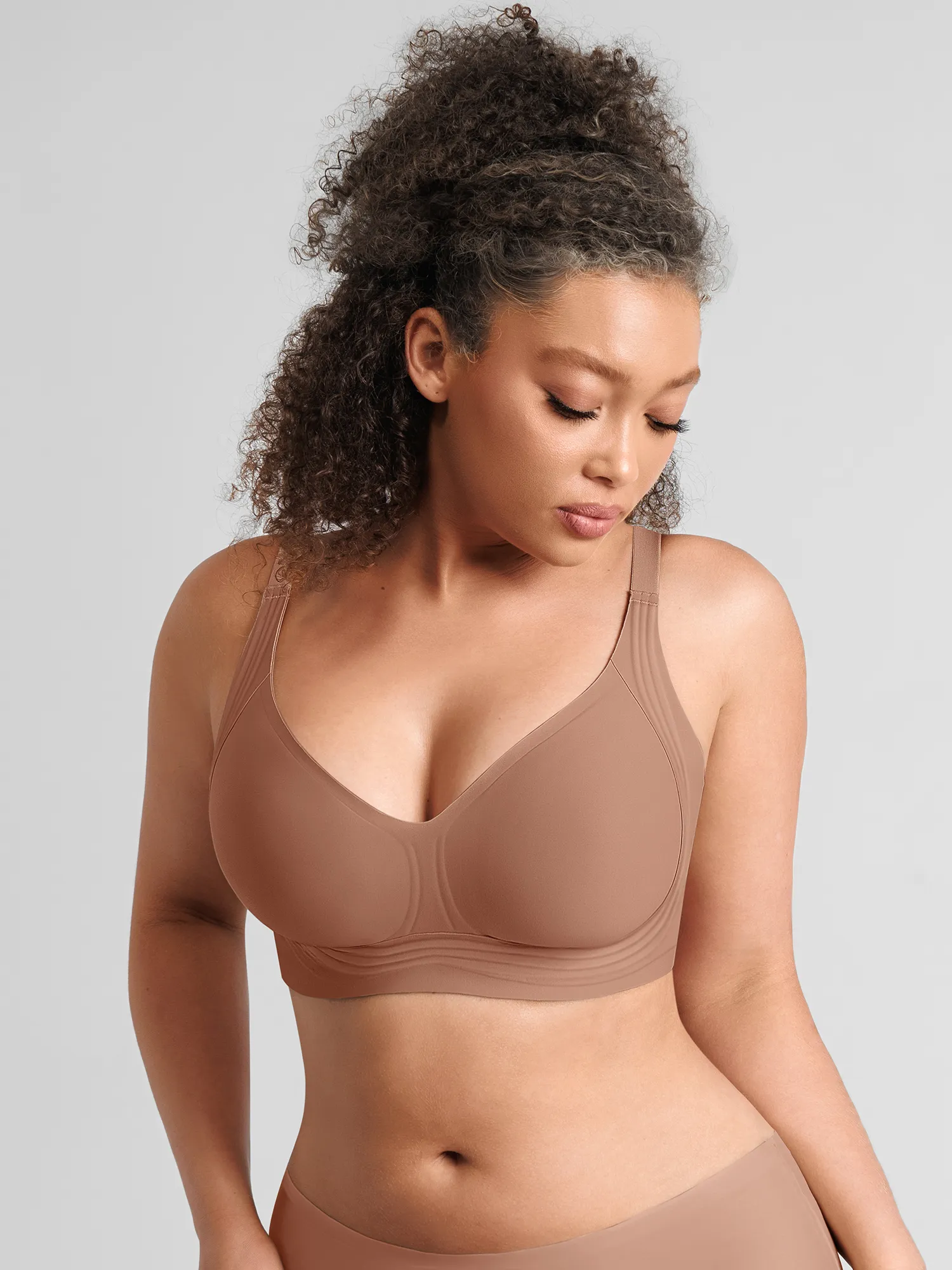 Feelingirl Jelly-Support Comfort Wireless Seamless Plunge Bra - Image 14