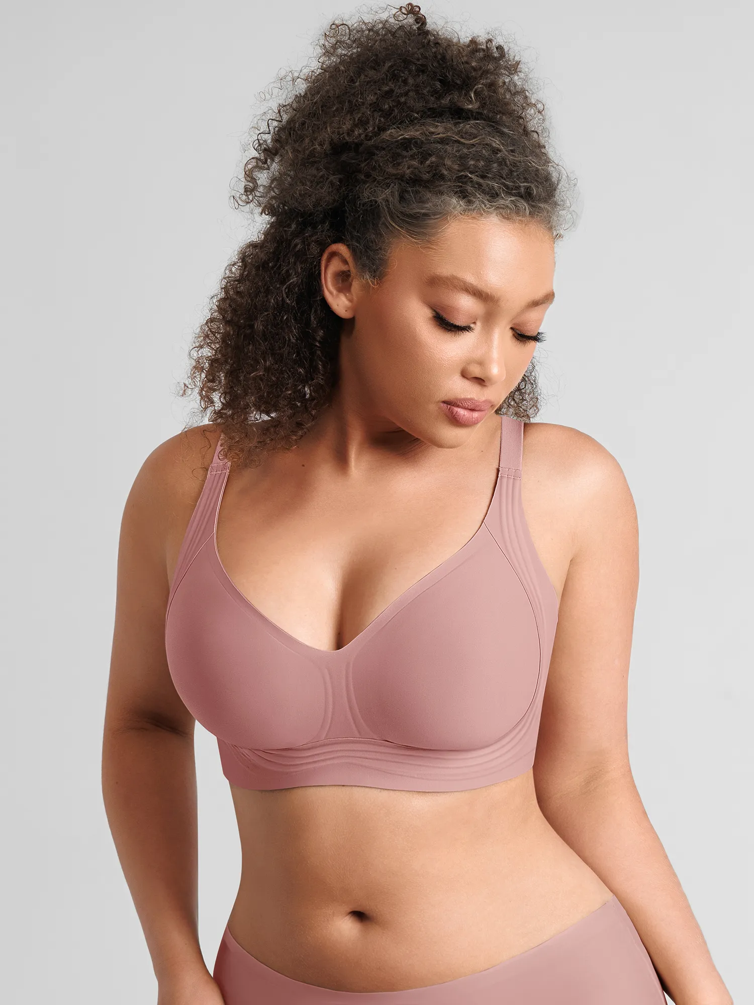 Feelingirl Jelly-Support Comfort Wireless Seamless Plunge Bra - Image 24