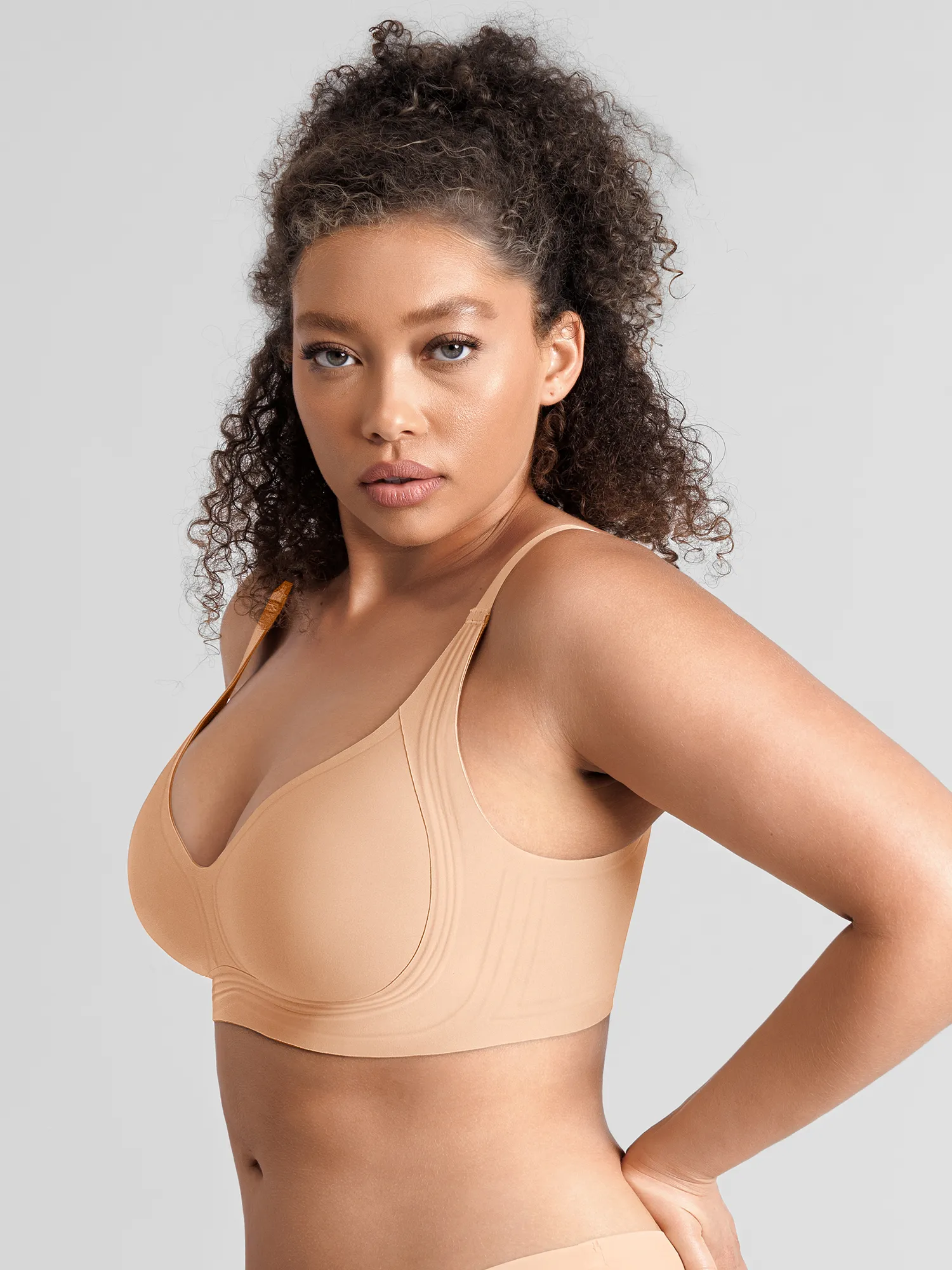 Feelingirl Jelly-Support Comfort Wireless Seamless Plunge Bra - Image 7