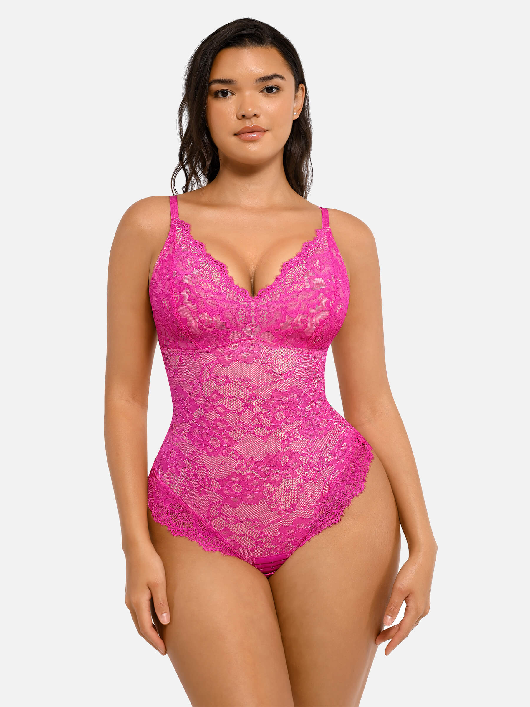 Feelingirl Lace V Neck Full Bodysuit Underwear - Image 16