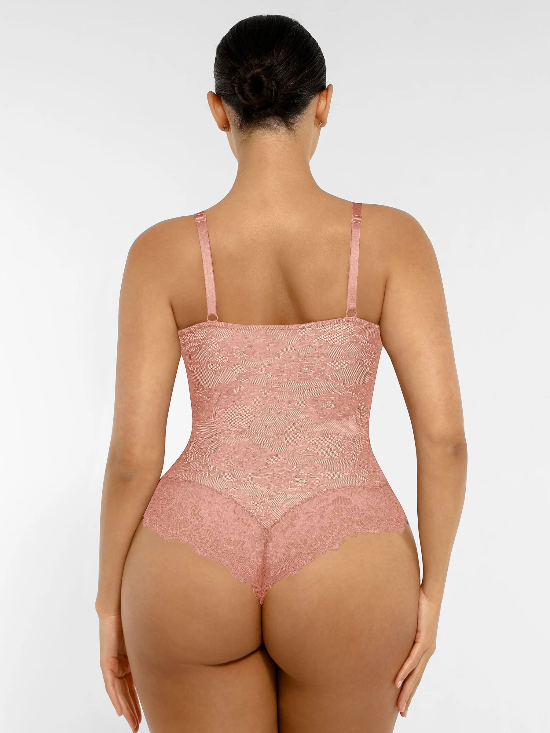 Feelingirl Lace V Neck Full Bodysuit Underwear - Image 55