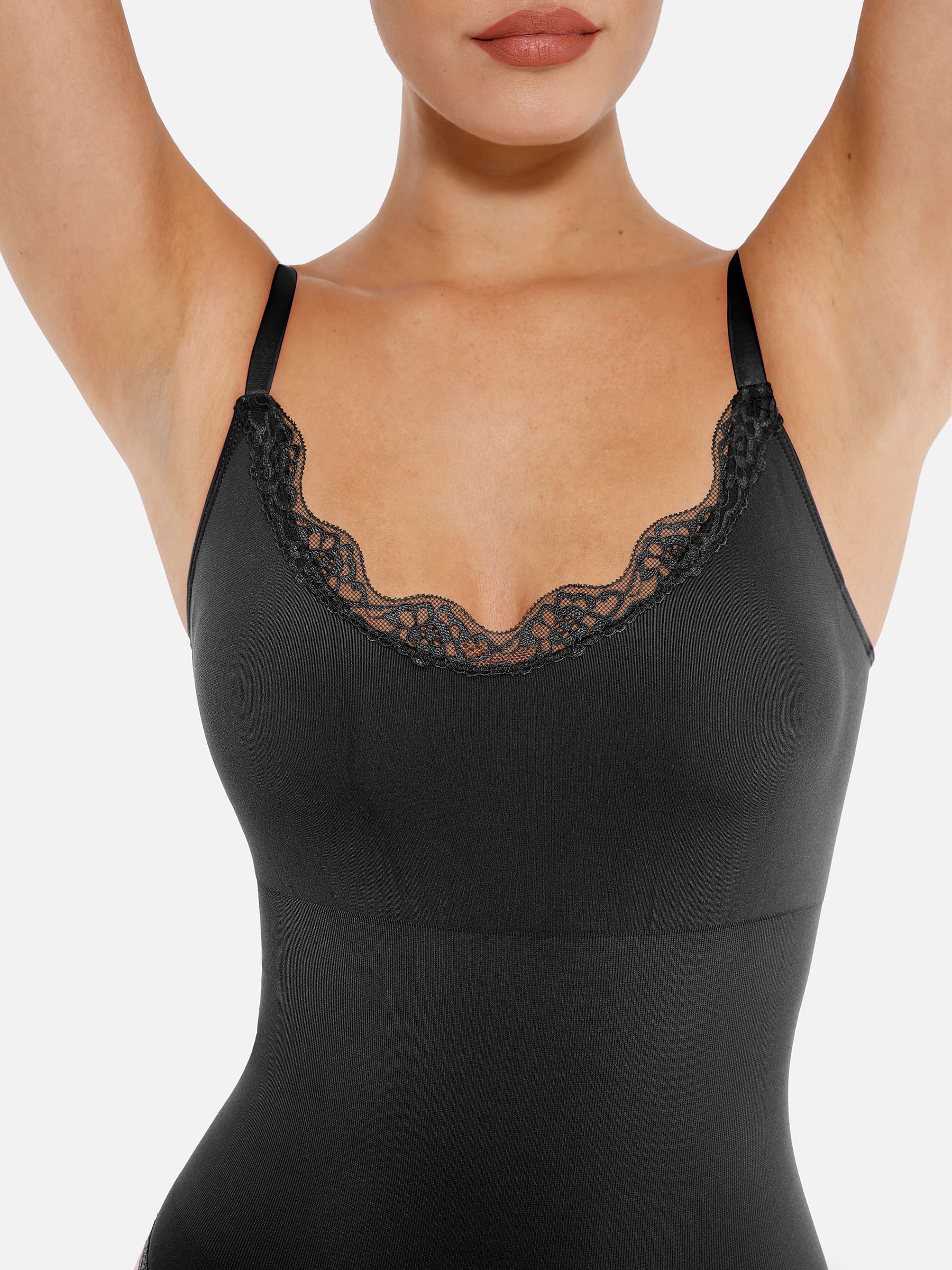 Feelingirl Lace Tight-Fit Seamless Thong Shapewear Bodysuit - Image 17