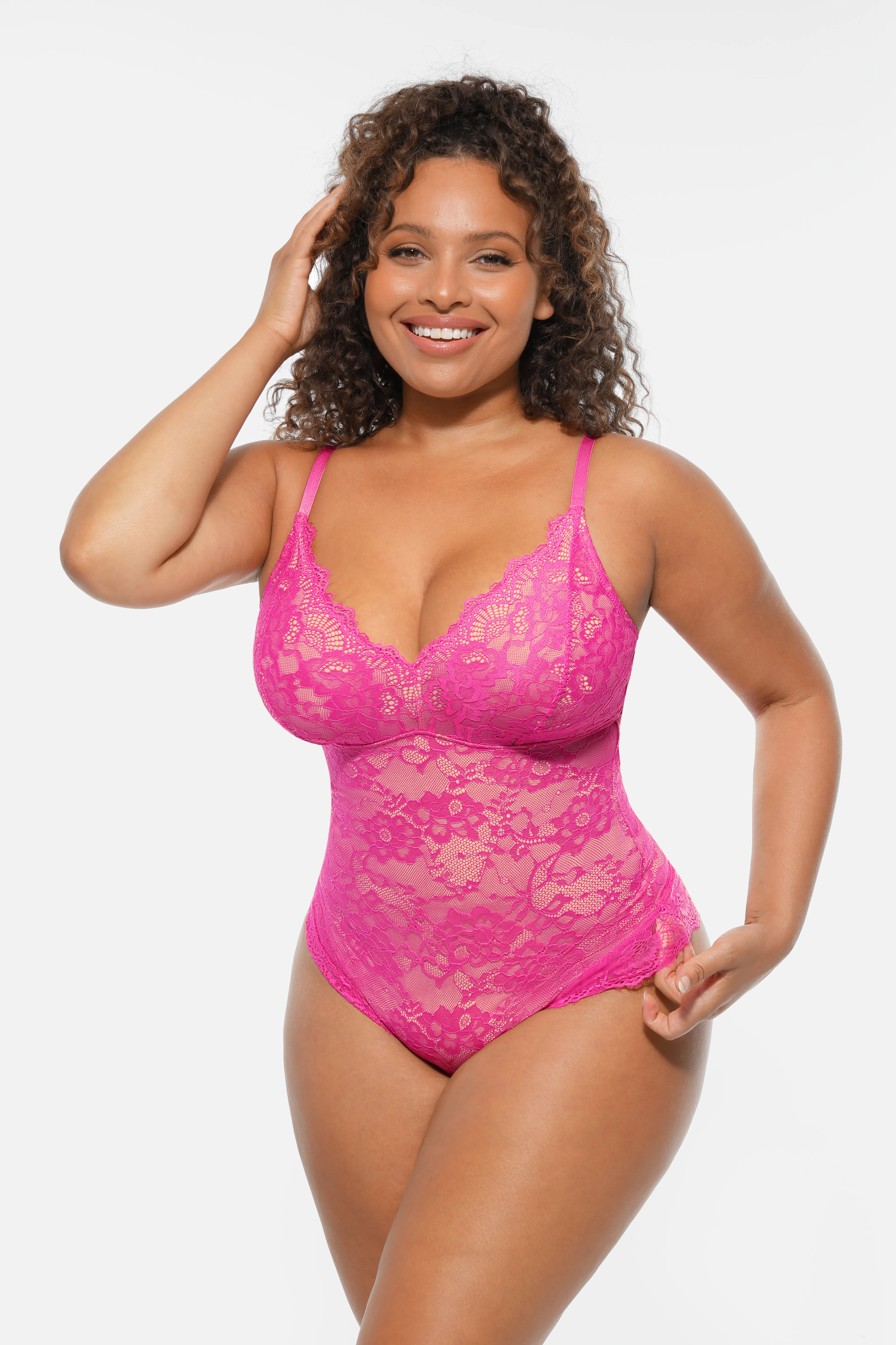 Feelingirl Lace V-Neck Full Body Underwear Bodysuit - Image 26