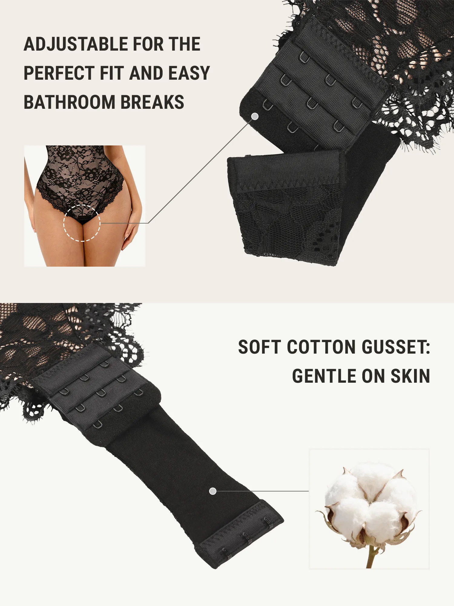 Feelingirl Lace V Neck Full Bodysuit - Image 18