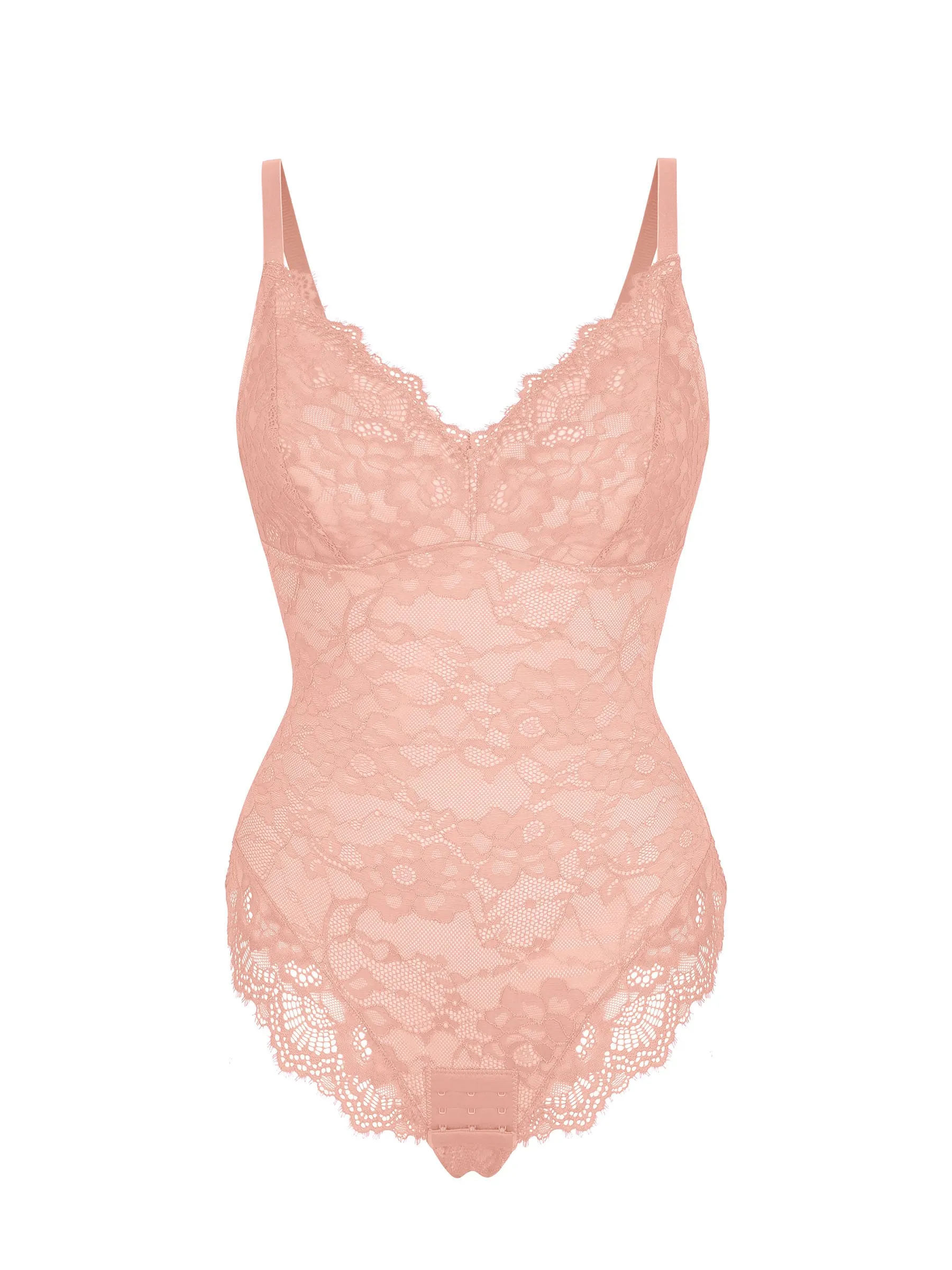 Feelingirl Lace V Neck Full Bodysuit - Image 57