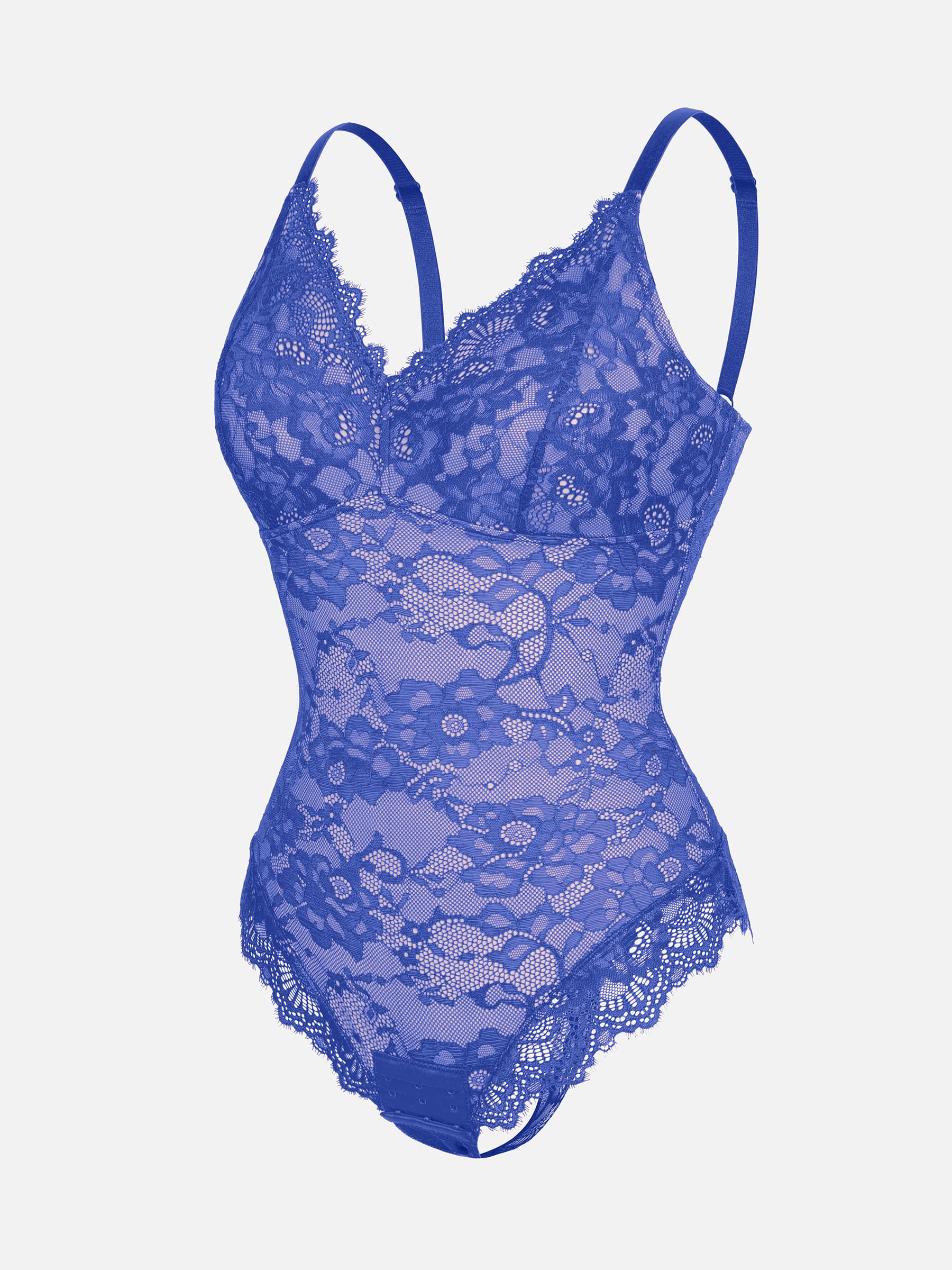 Feelingirl Lace V Neck Full Thong Bodysuit - Image 28