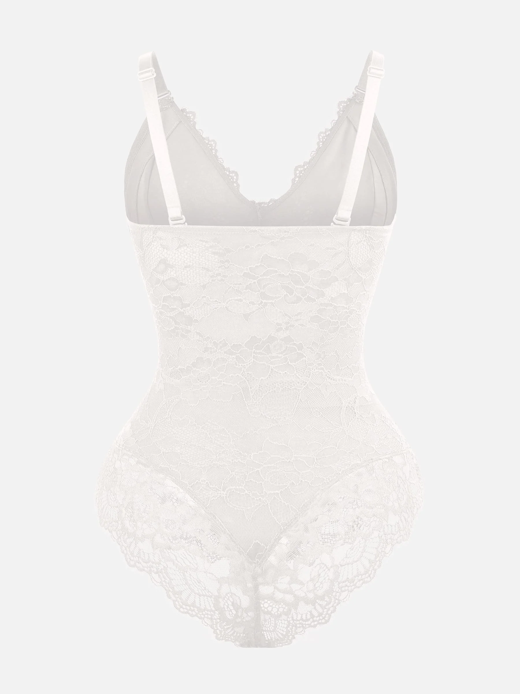 Feelingirl Lace V Neck Full Bodysuit - Image 43