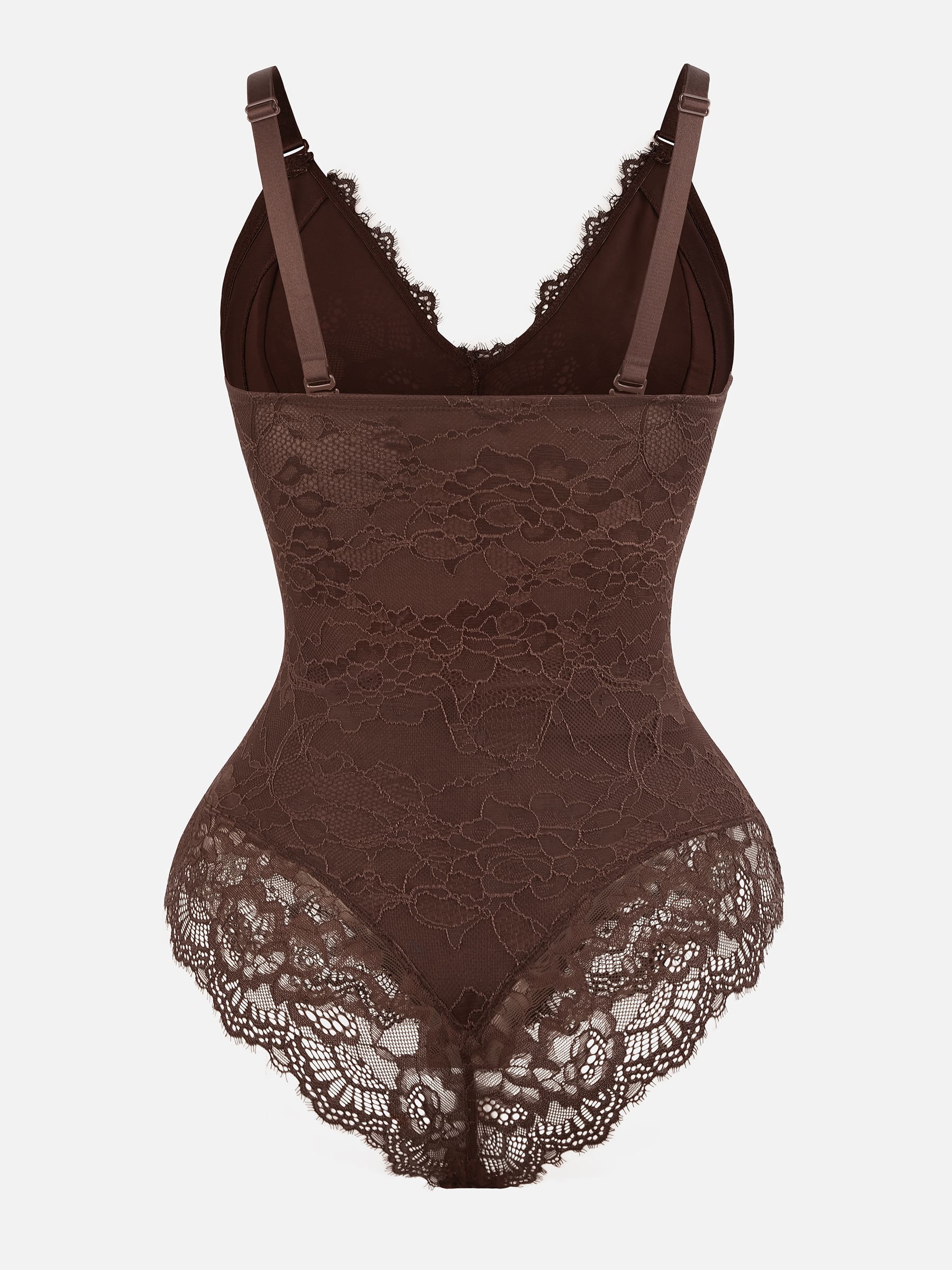 Feelingirl Lace V Neck Full Bodysuit - Image 29