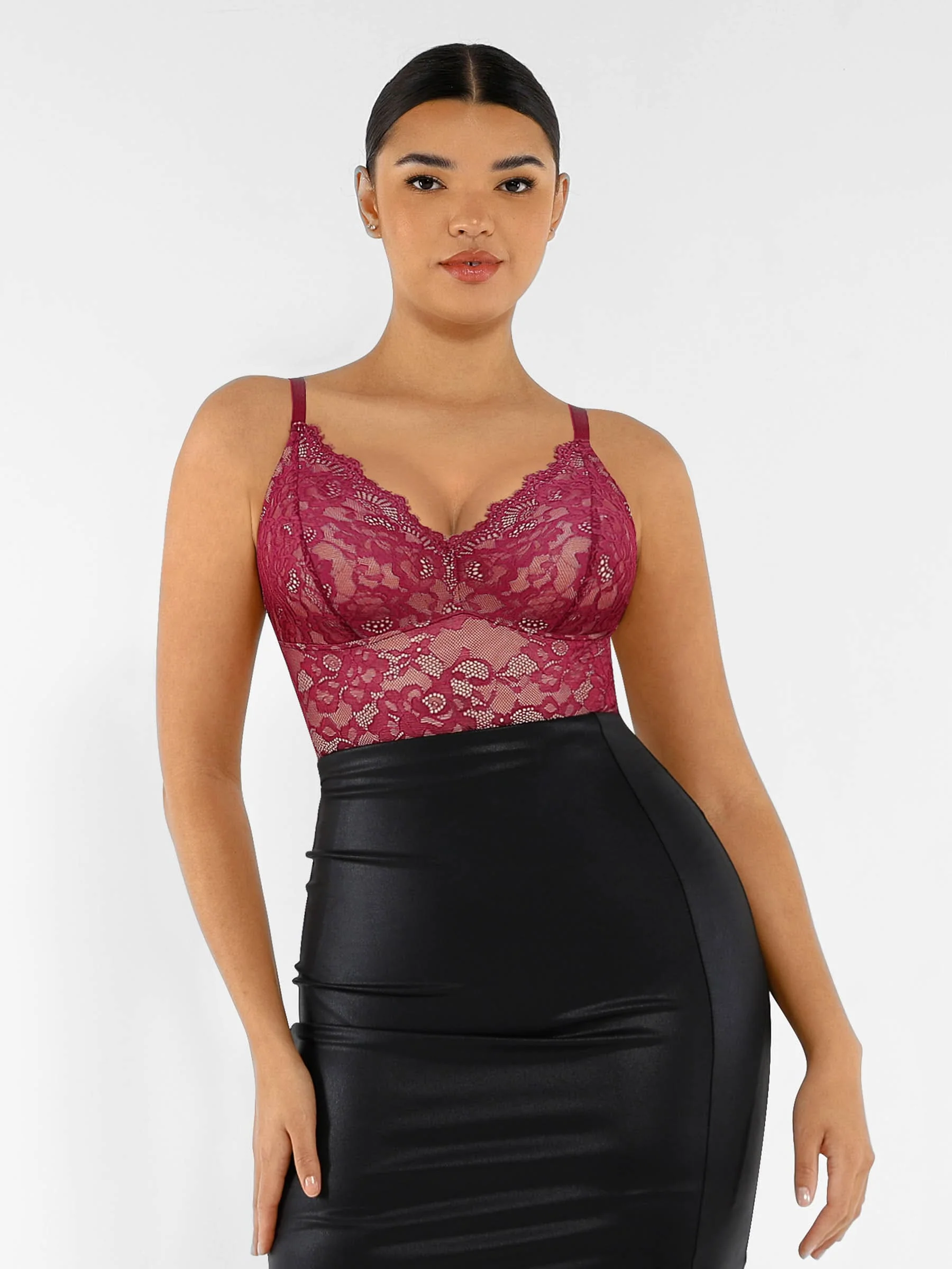 Feelingirl Lace V Neck Full Bodysuit - Image 20