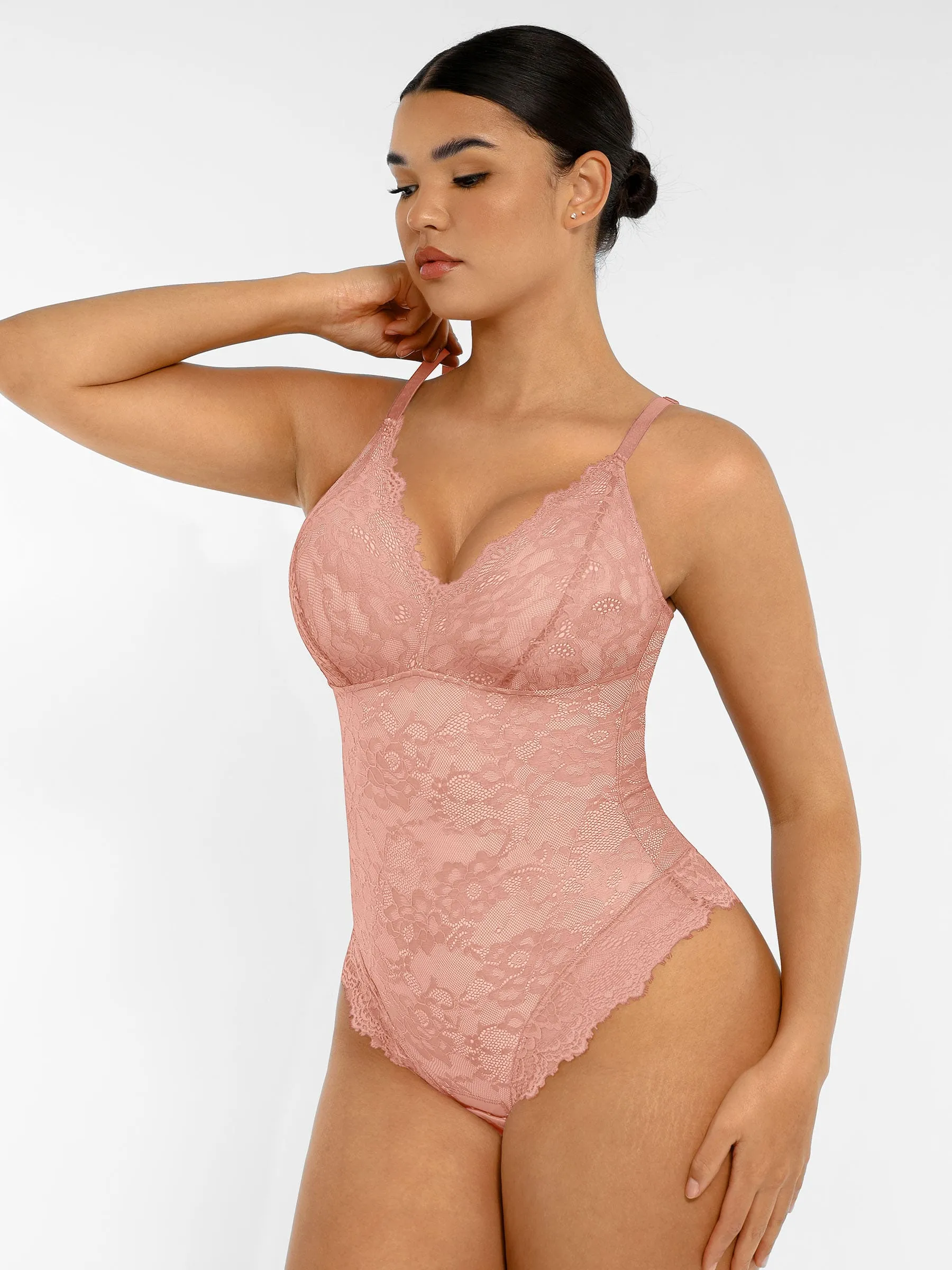 Feelingirl Lace V Neck Full Bodysuit Underwear [BOGO] - Image 58