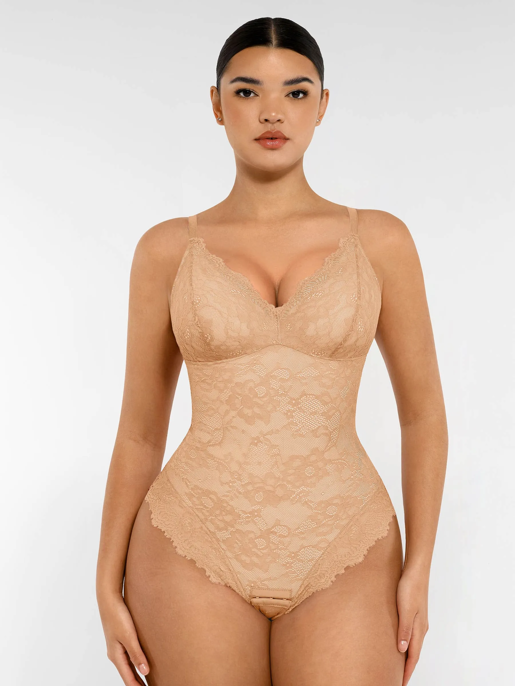 Feelingirl Lace V Neck Full Bodysuit Underwear [BOGO] - Image 67