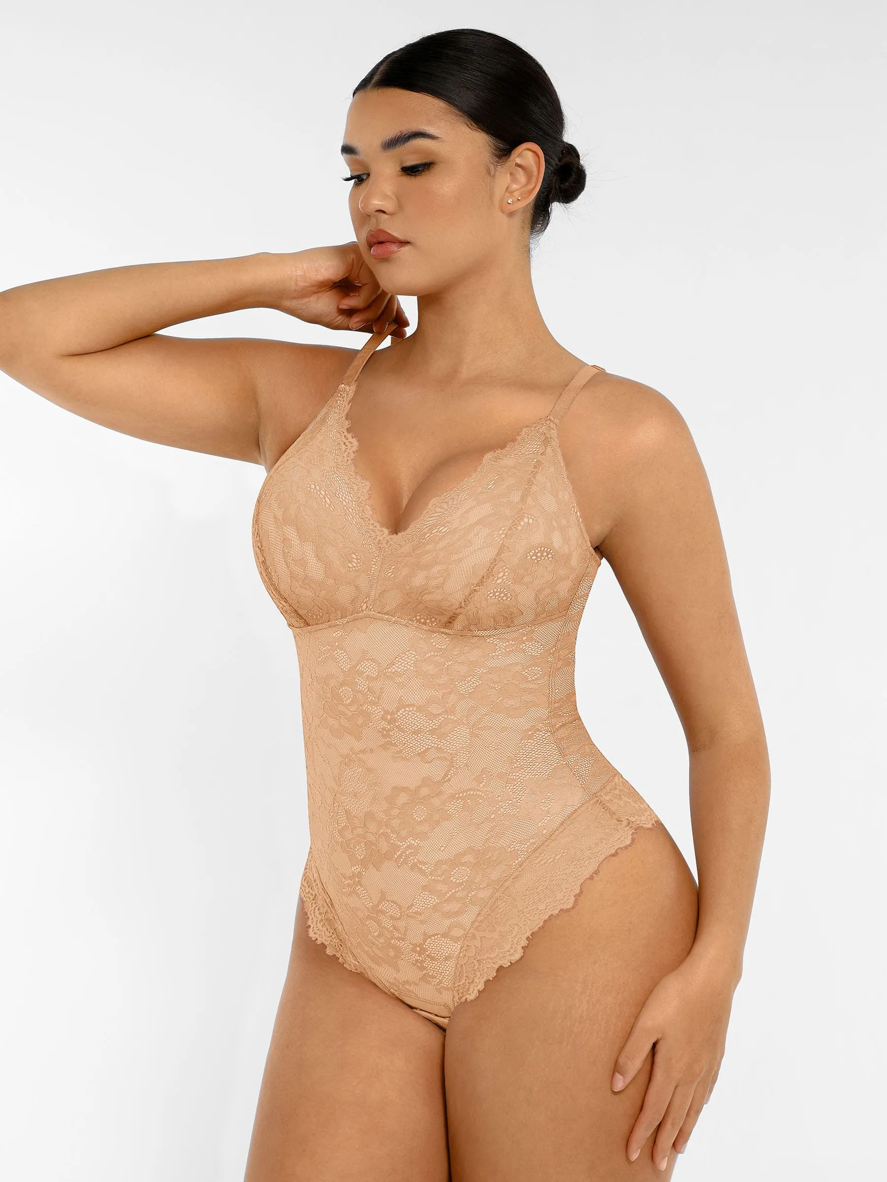 Feelingirl Lace V Neck Full Bodysuit Underwear [BOGO] - Image 68