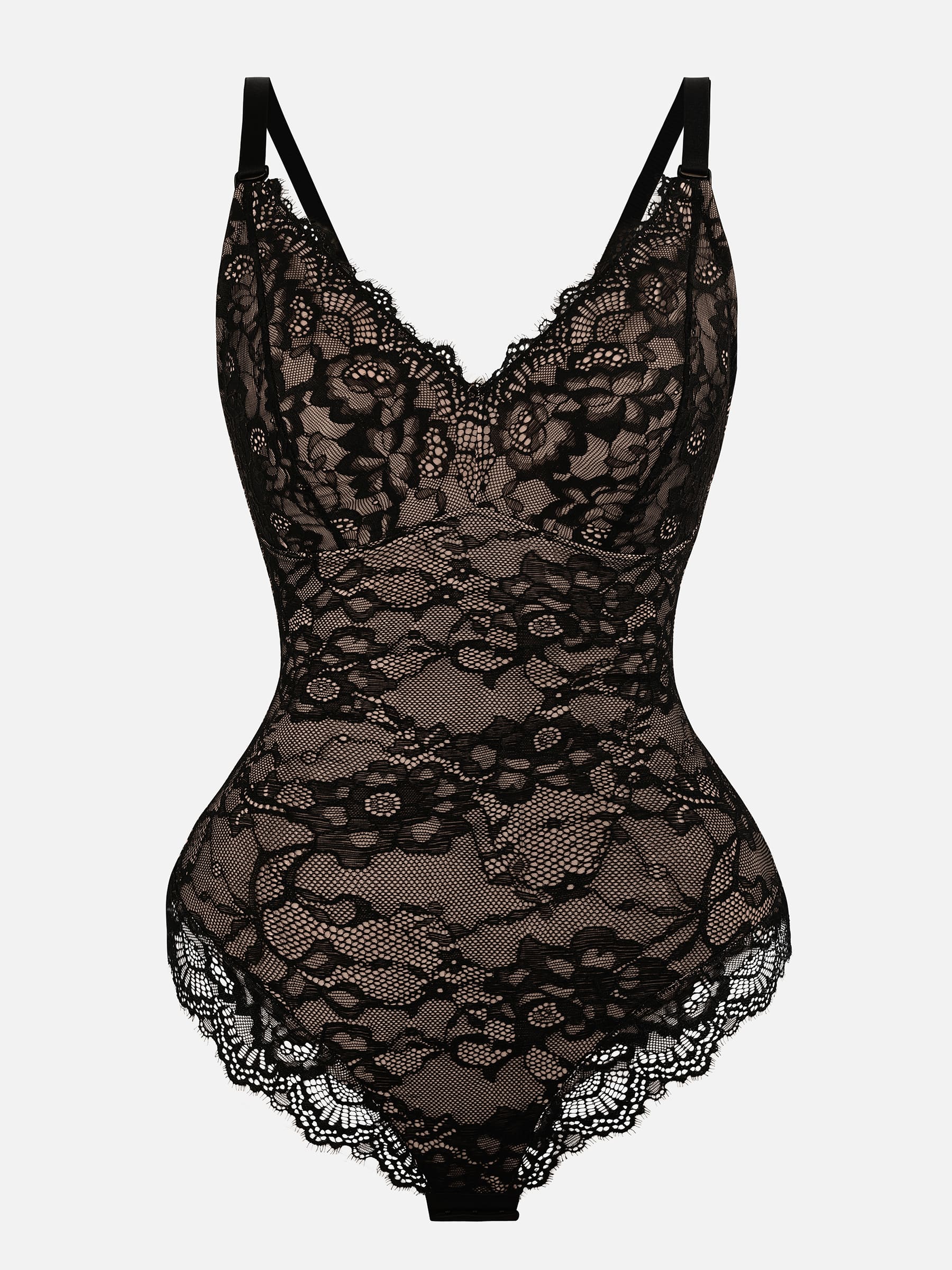 Feelingirl Lace V Neck Full Bodysuit - Image 6
