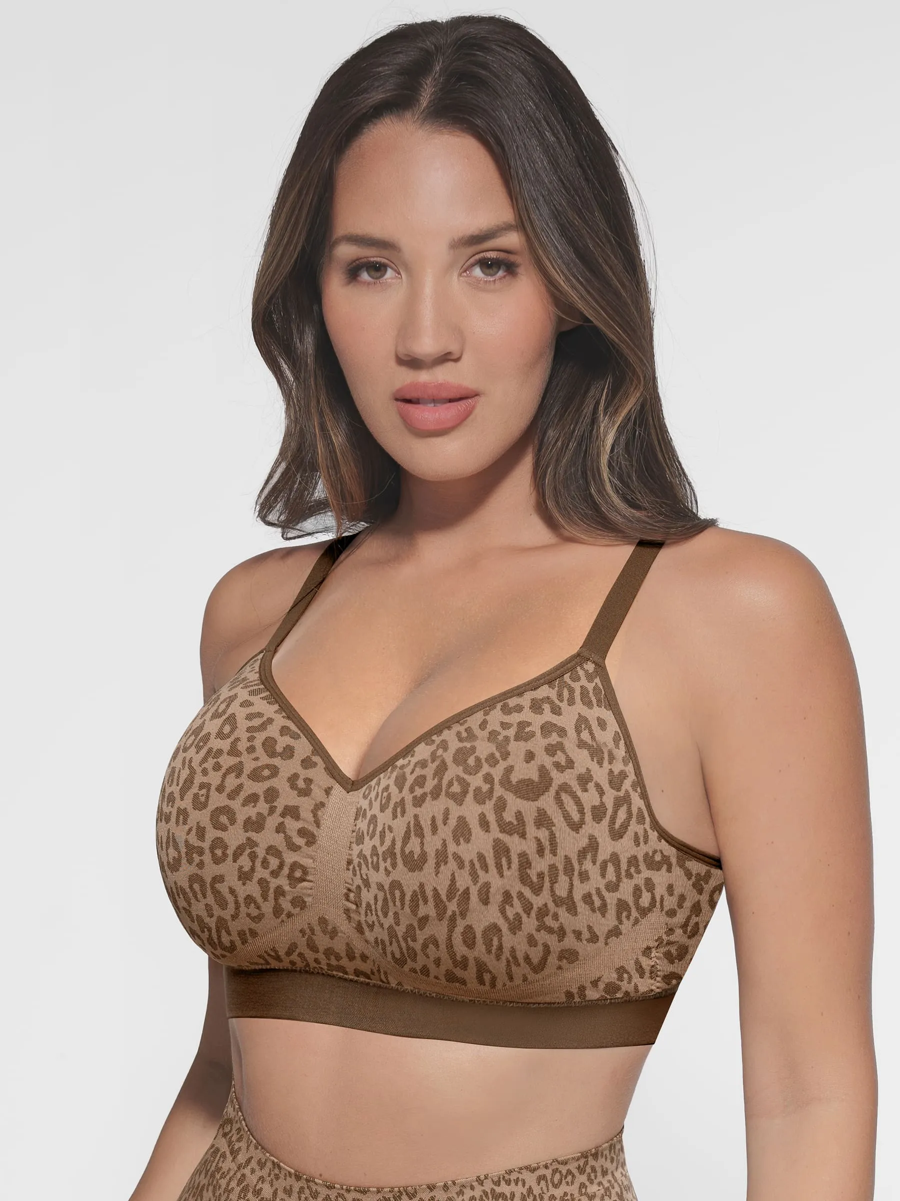 Feelingirl Leopard Print Wireless Bra & Panty - Image 5