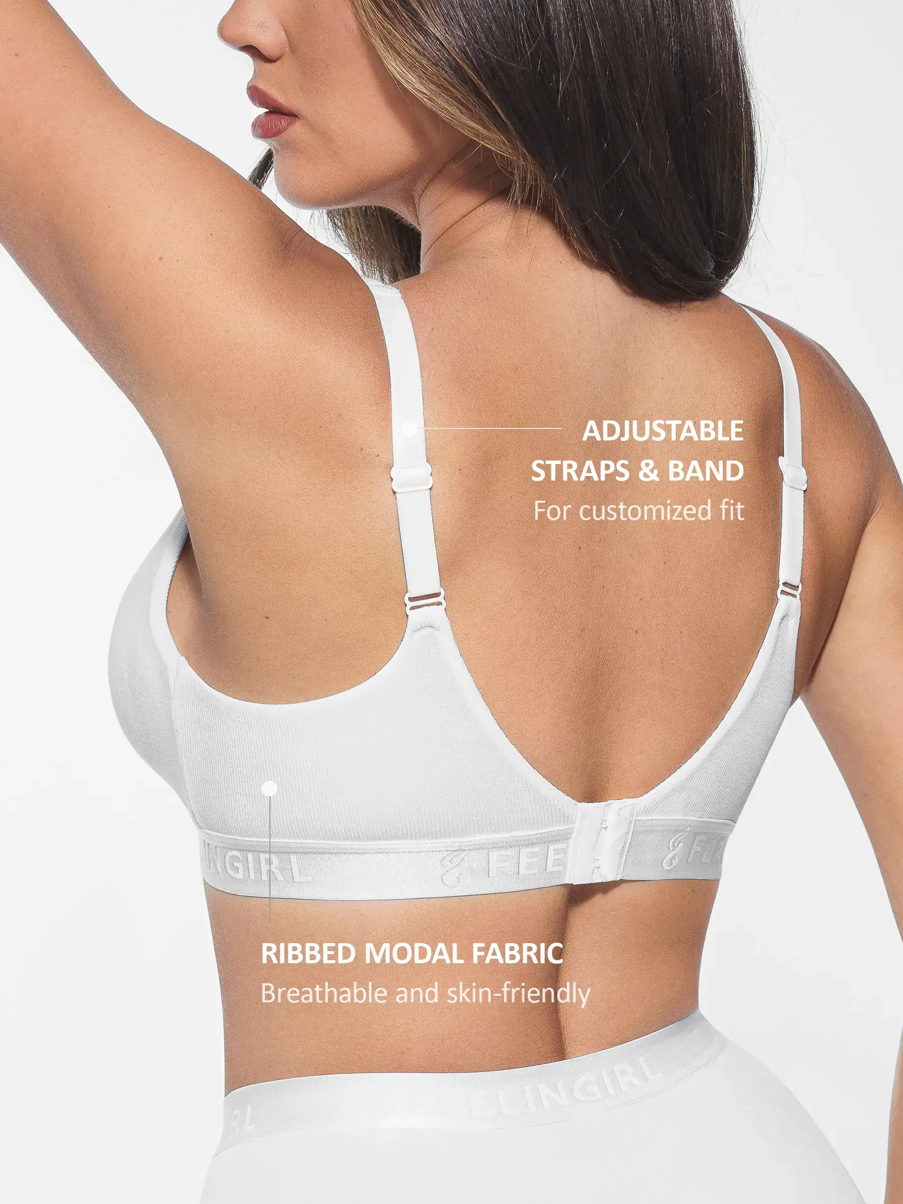 Feelingirl FeelCozy™ No Underwire Light Support Modal Bra - Image 27