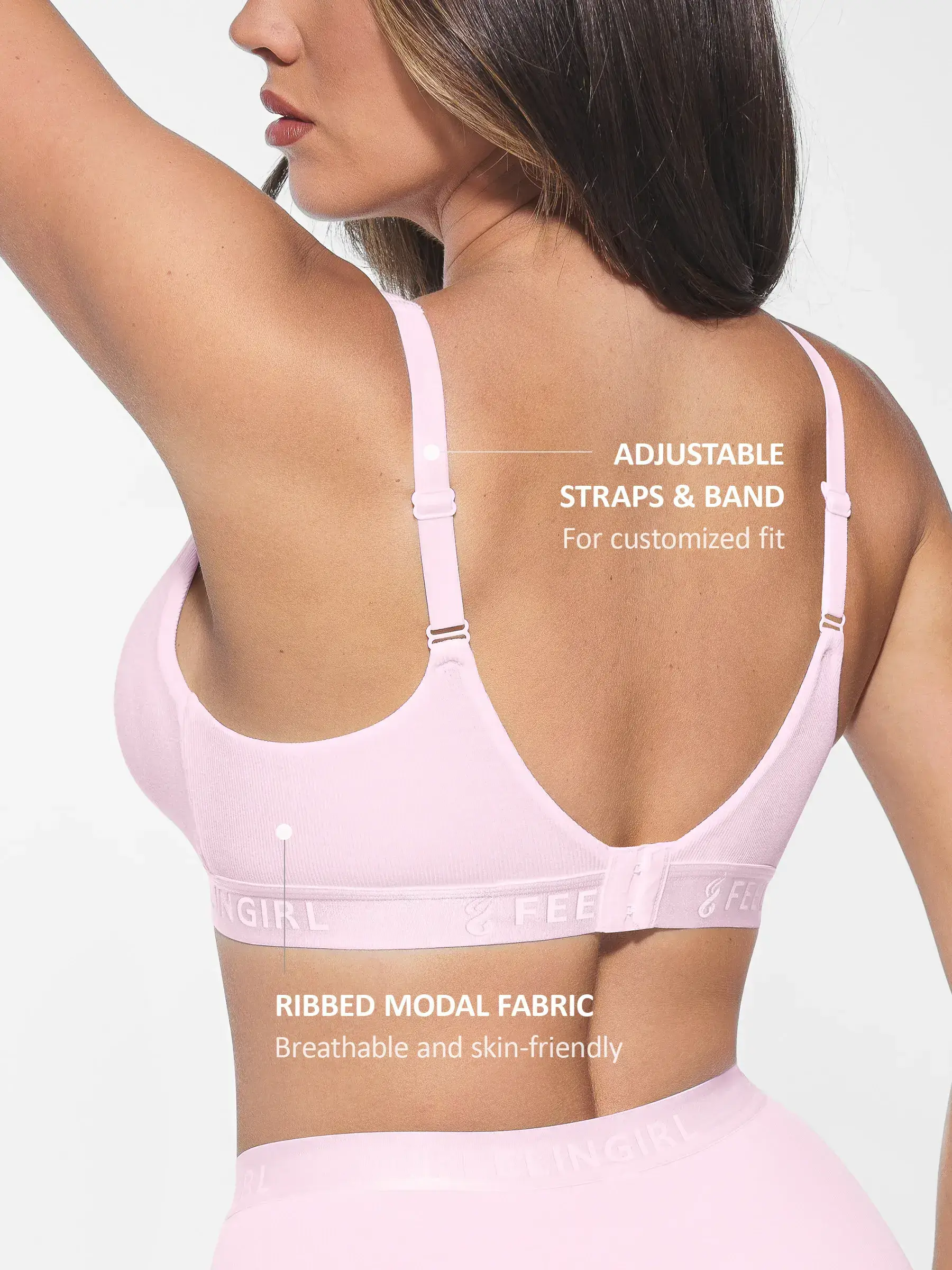 Feelingirl FeelCozy™ No Underwire Light Support Modal Bra - Image 3