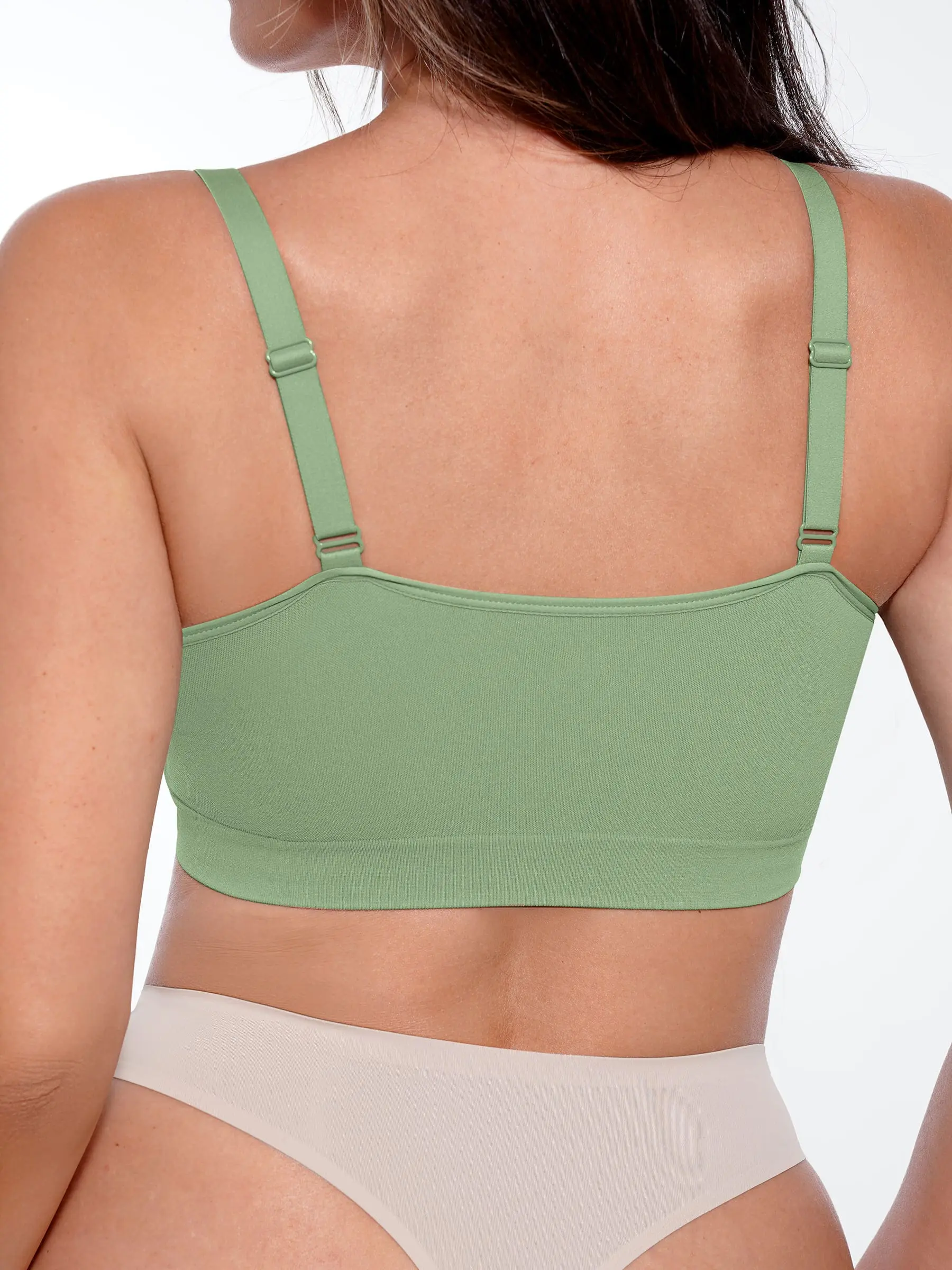 Feelingirl No Underwire Seamless Lace Everyday Bra - Image 39