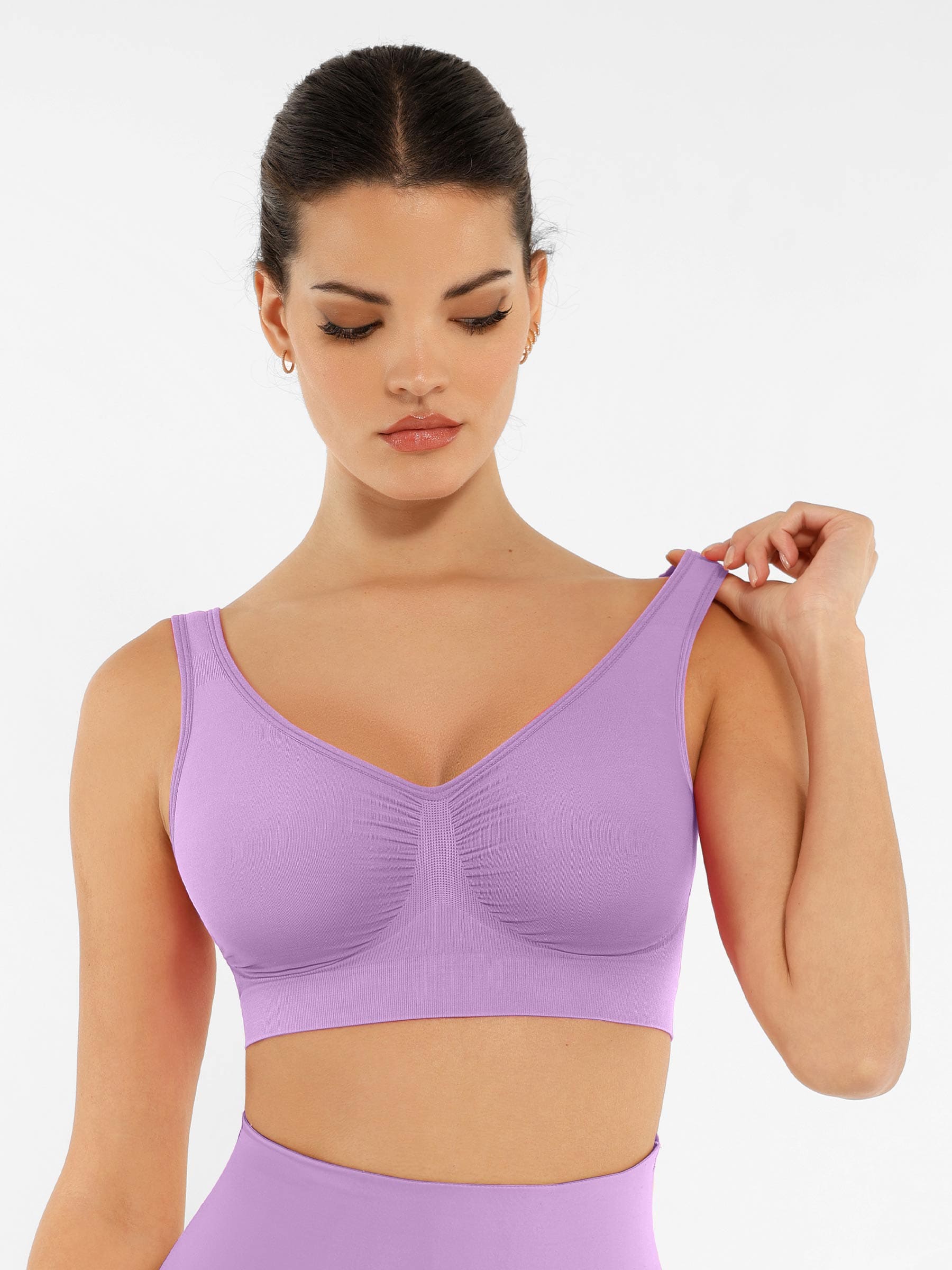 Feelingirl No Underwire Wide Straps Everyday Bra - Image 104