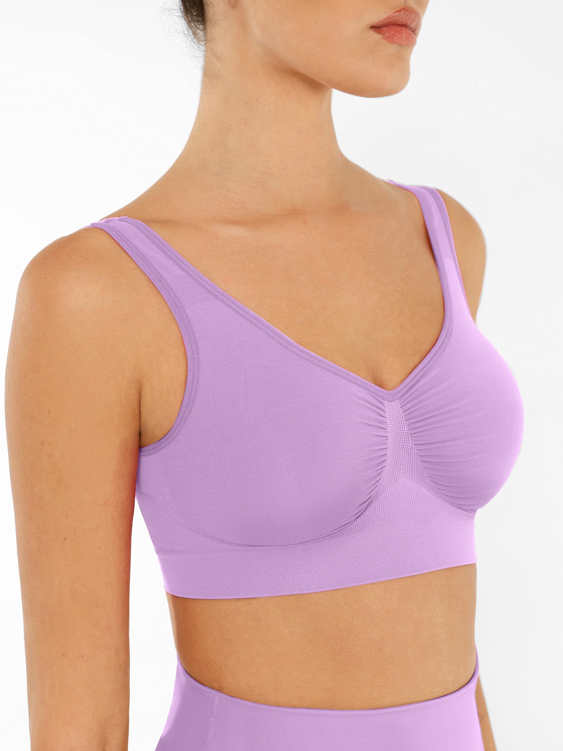Feelingirl No Underwire Wide Straps Everyday Bra - Image 108