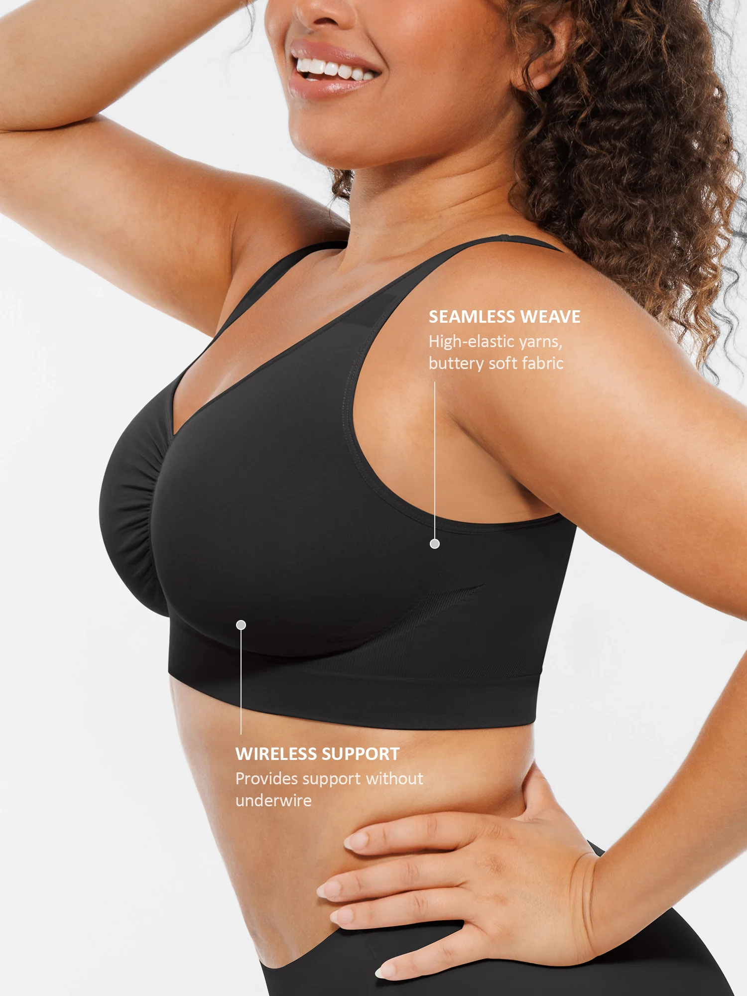 Feelingirl No Underwire Wide Straps Everyday Bra - Image 21