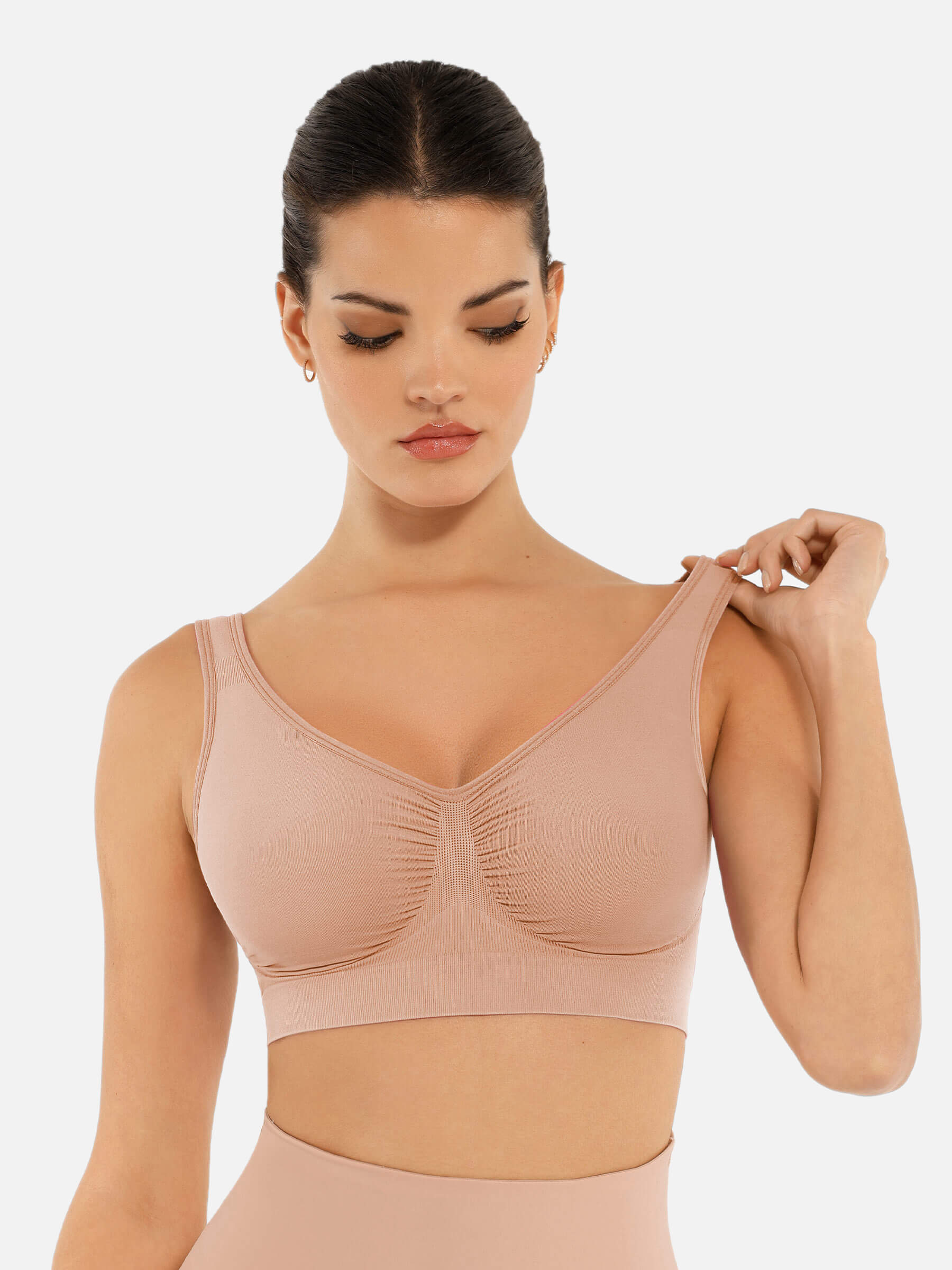 Feelingirl No Underwire Wide Straps Everyday Bra - Image 42