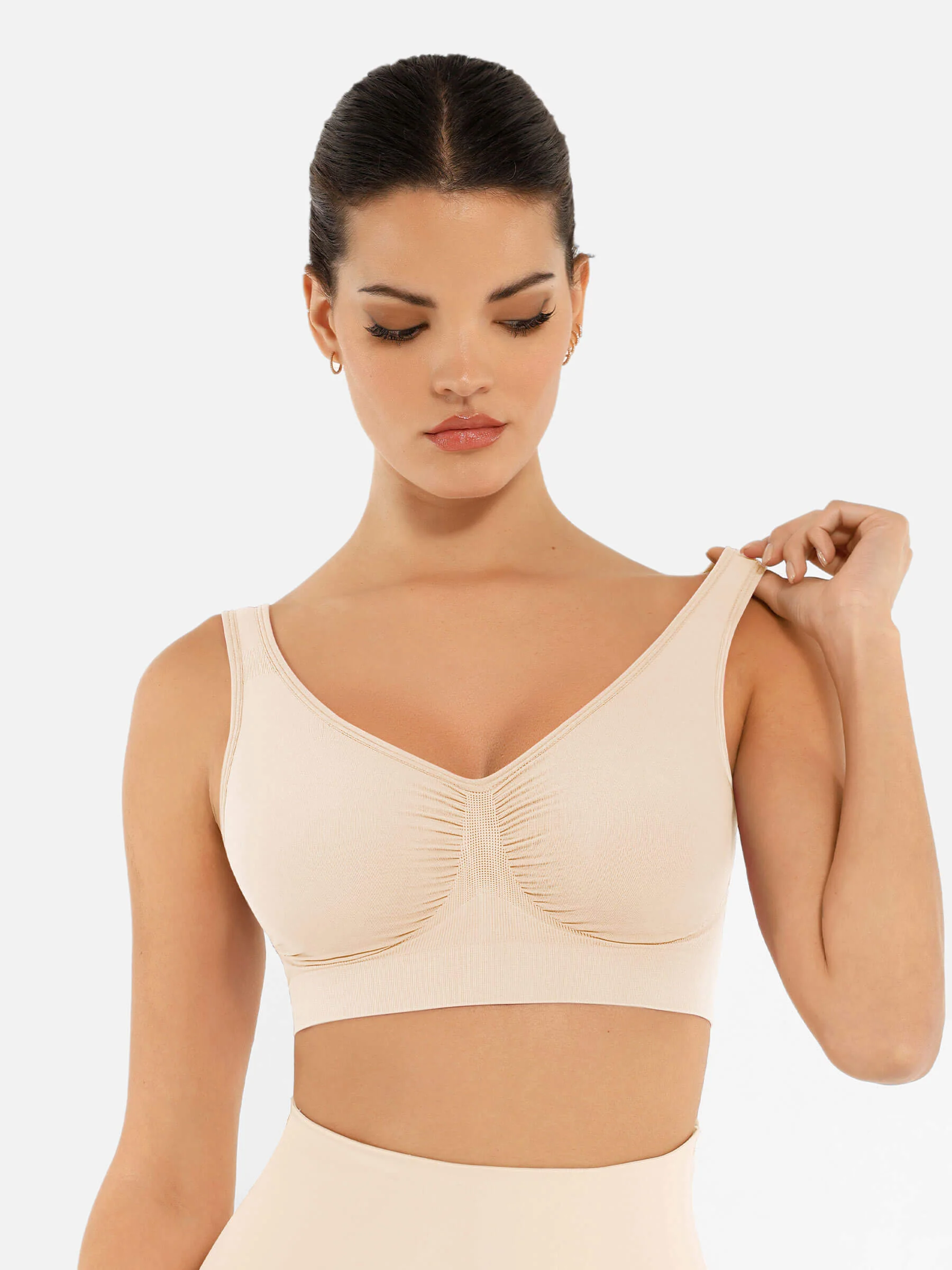 Feelingirl No Underwire Wide Straps Everyday Bra - Image 53