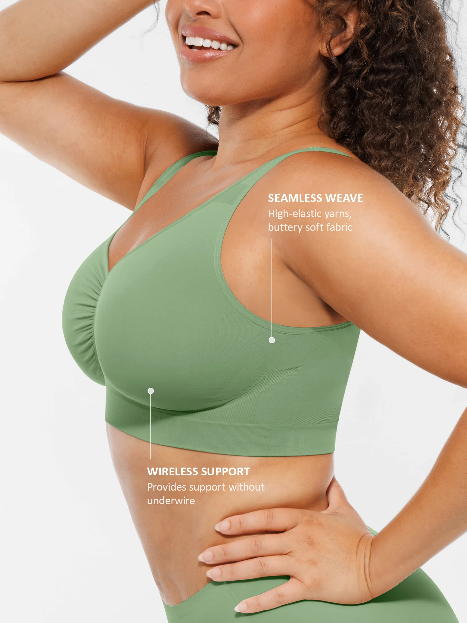Feelingirl No Underwire Wide Straps Everyday Bra - Image 71