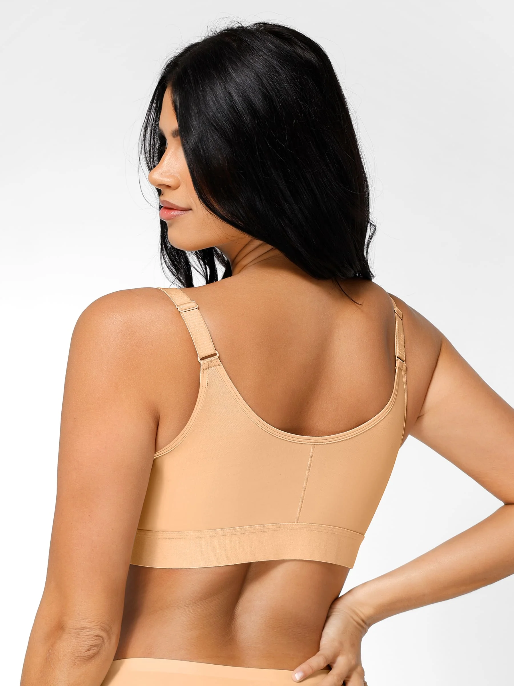 Feelingirl Post Surgery Full Coverage Compression Surgical Front Closure Mastectomy Bra - Image 19