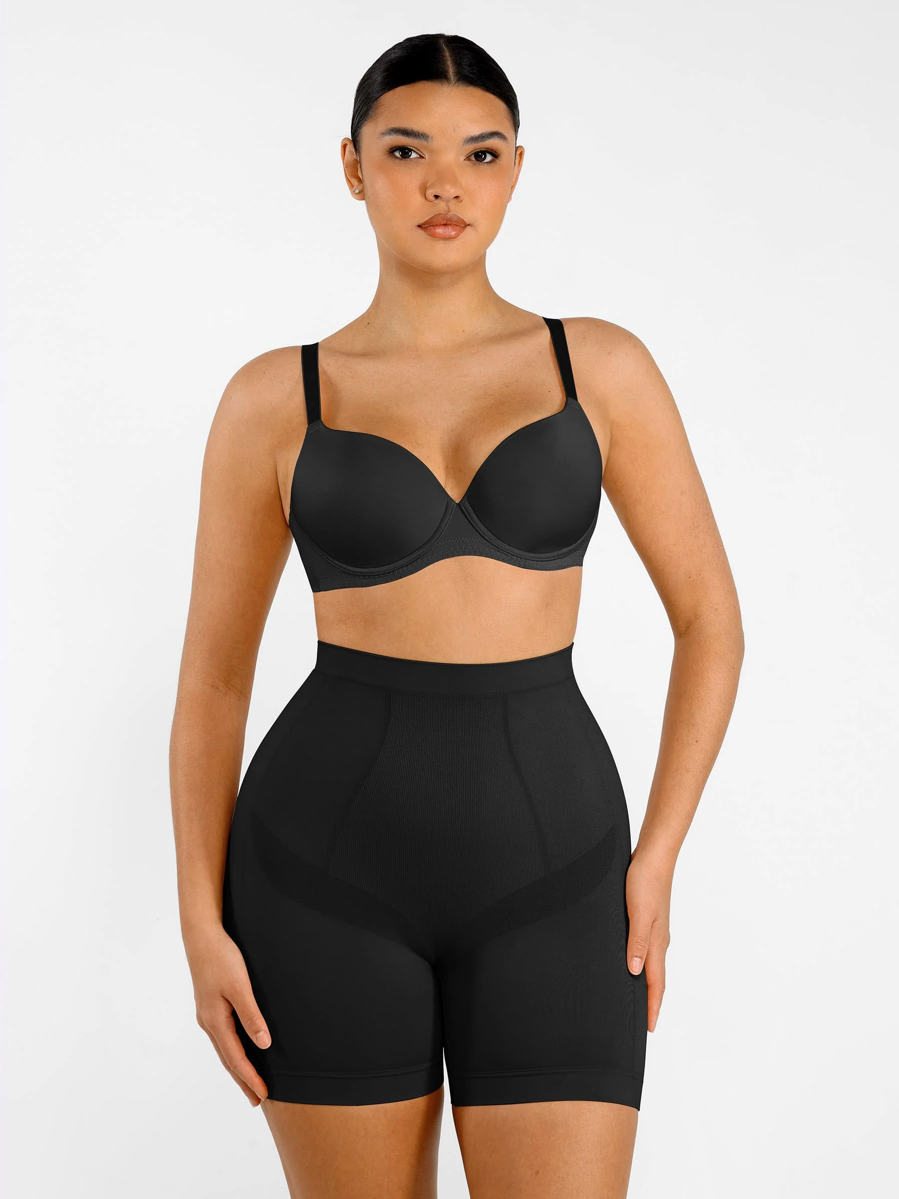 Feelingirl Seamless Comfort Mid Waist Tummy Control Panties Shaping Shorts - Image 12