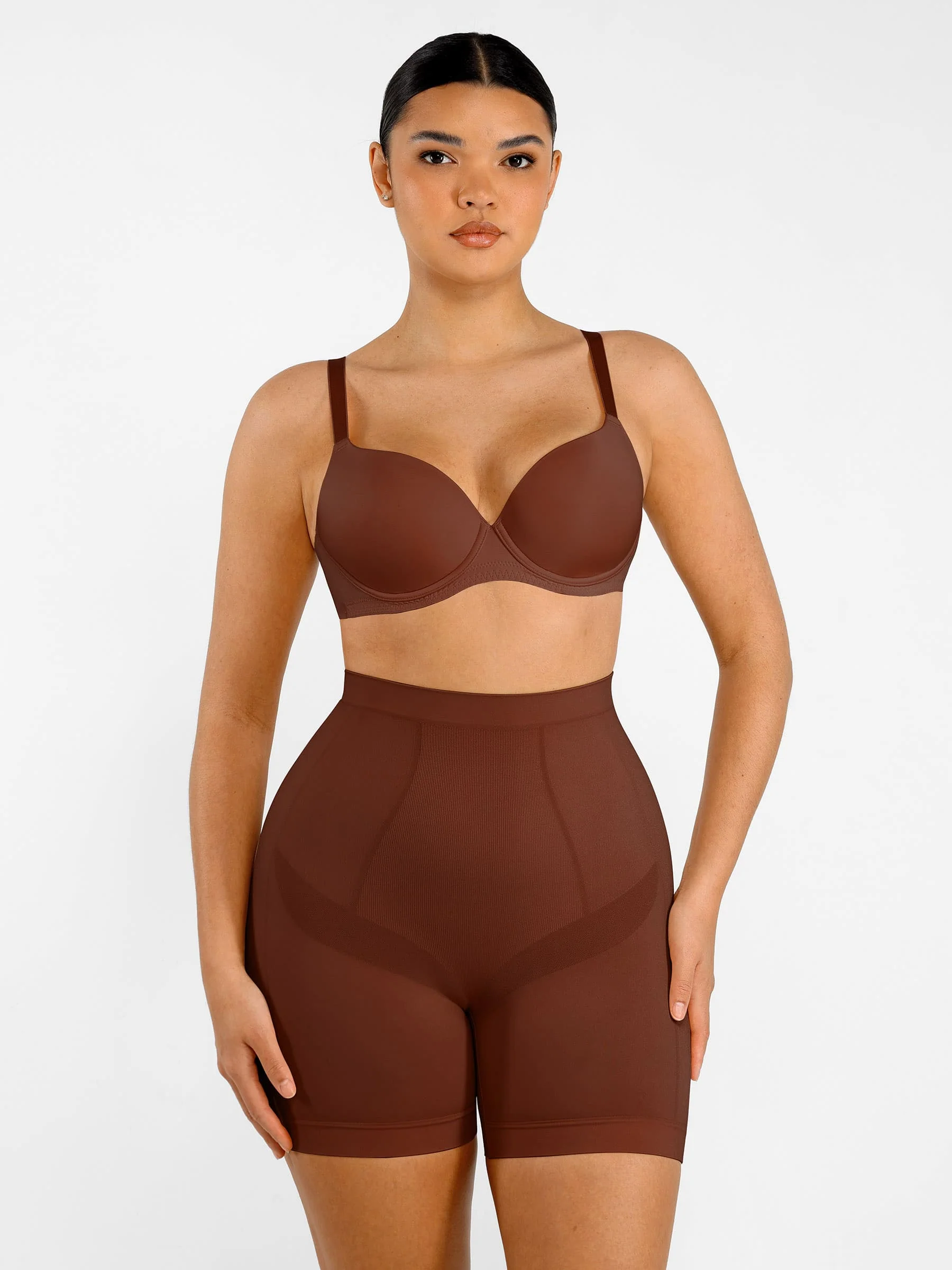 Feelingirl Seamless Comfort Mid Waist Tummy Control Panties Shaping Shorts - Image 19