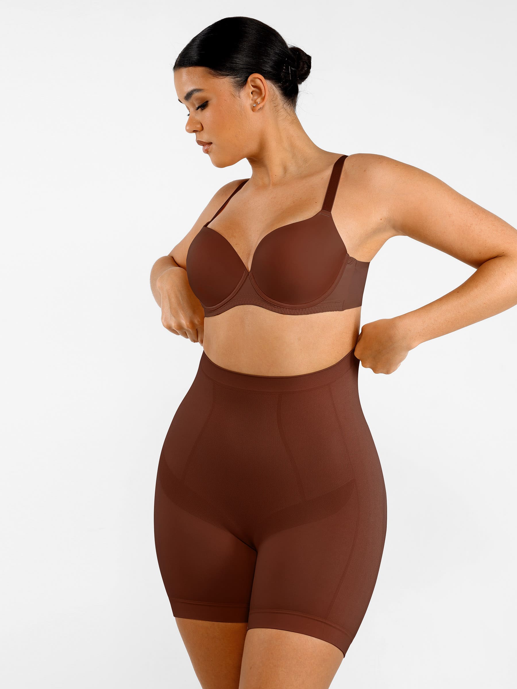 Feelingirl Seamless Comfort Mid Waist Tummy Control Panties Shaping Shorts - Image 20
