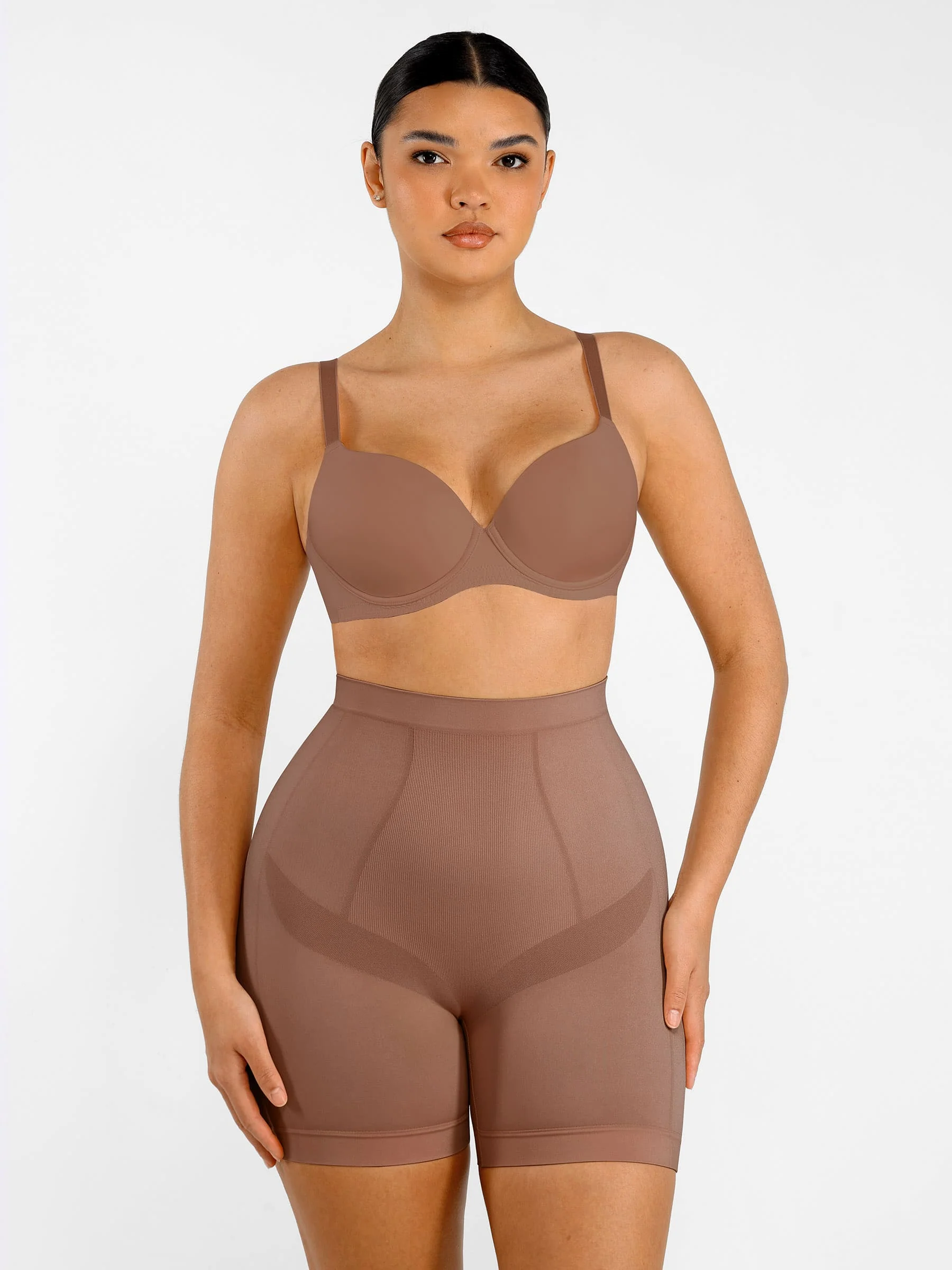 Feelingirl Seamless Comfort Mid Waist Tummy Control Panties Shaping Shorts - Image 26