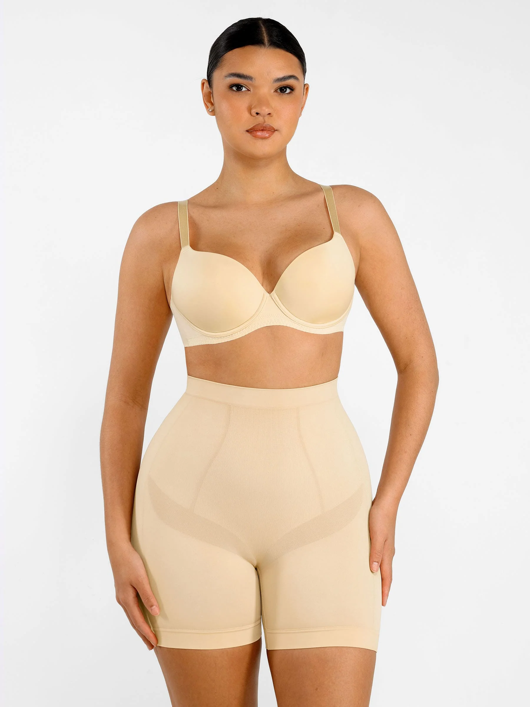 Feelingirl Seamless Comfort Mid Waist Tummy Control Panties Shaping Shorts - Image 33