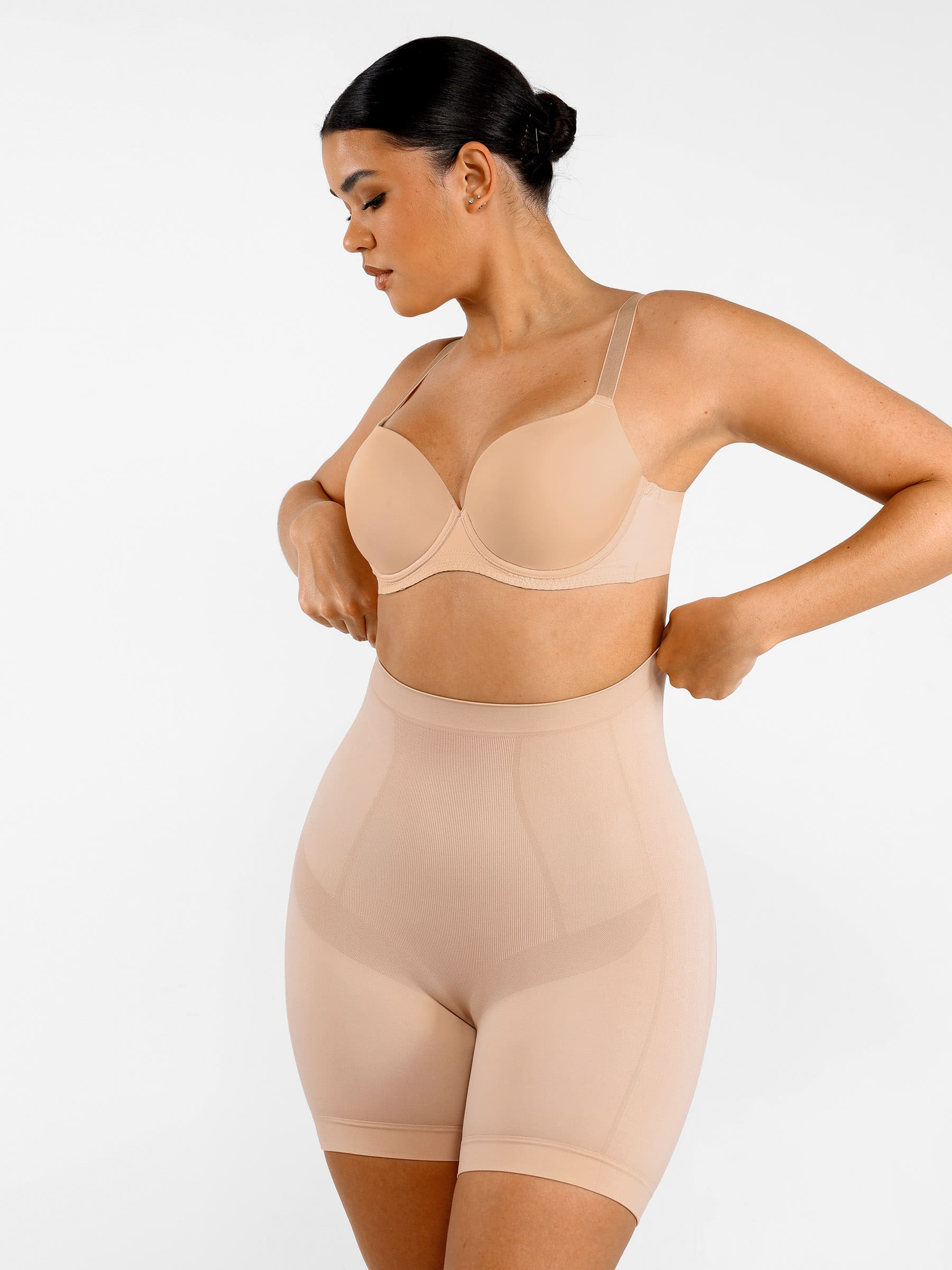 Feelingirl Seamless Comfort Mid Waist Tummy Control Panties Shaping Shorts - Image 6