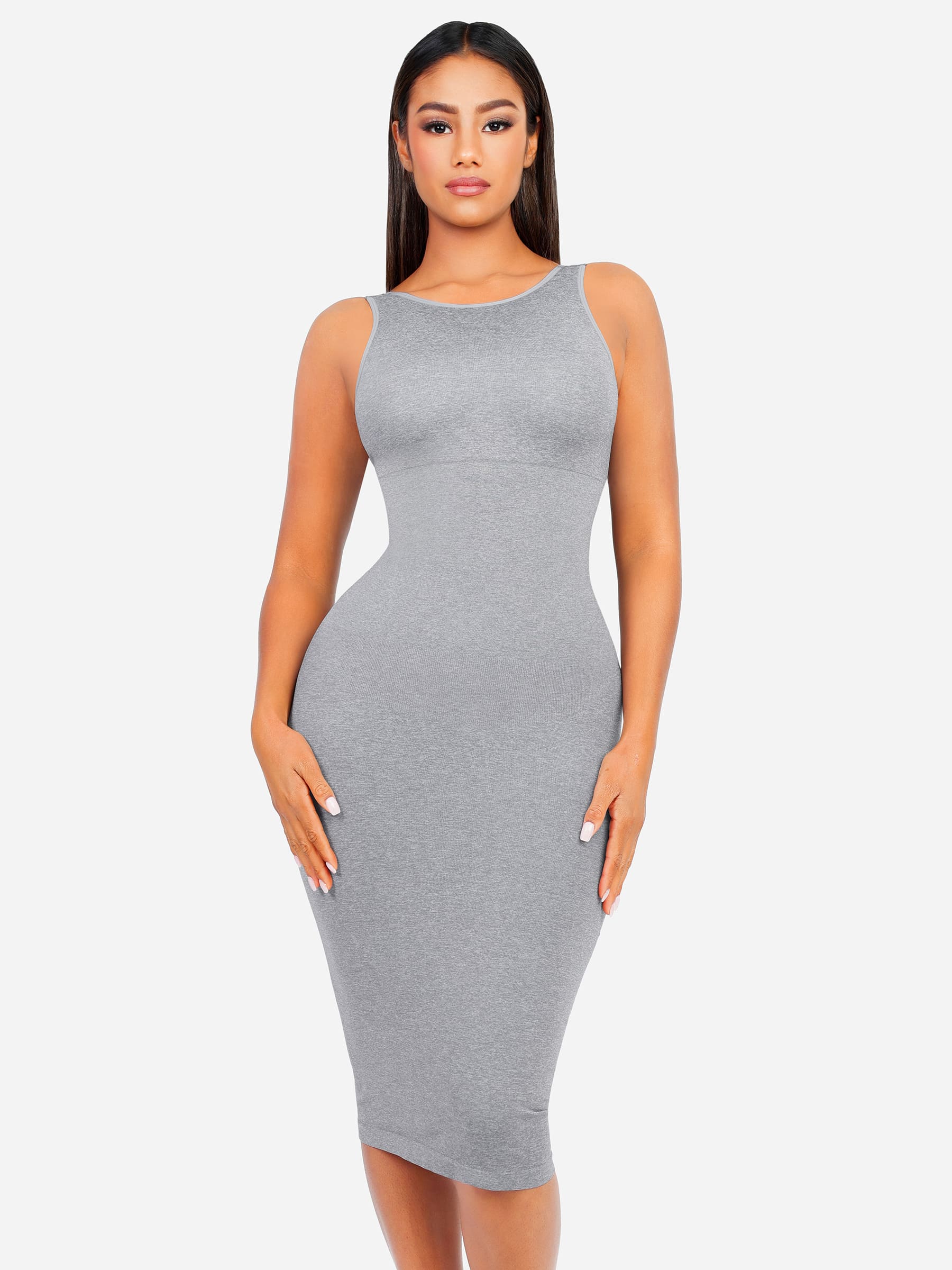 Feelingirl Seamless Eco-Friendly Large U-Back Shaper Dress with Built-In Bra - Image 9