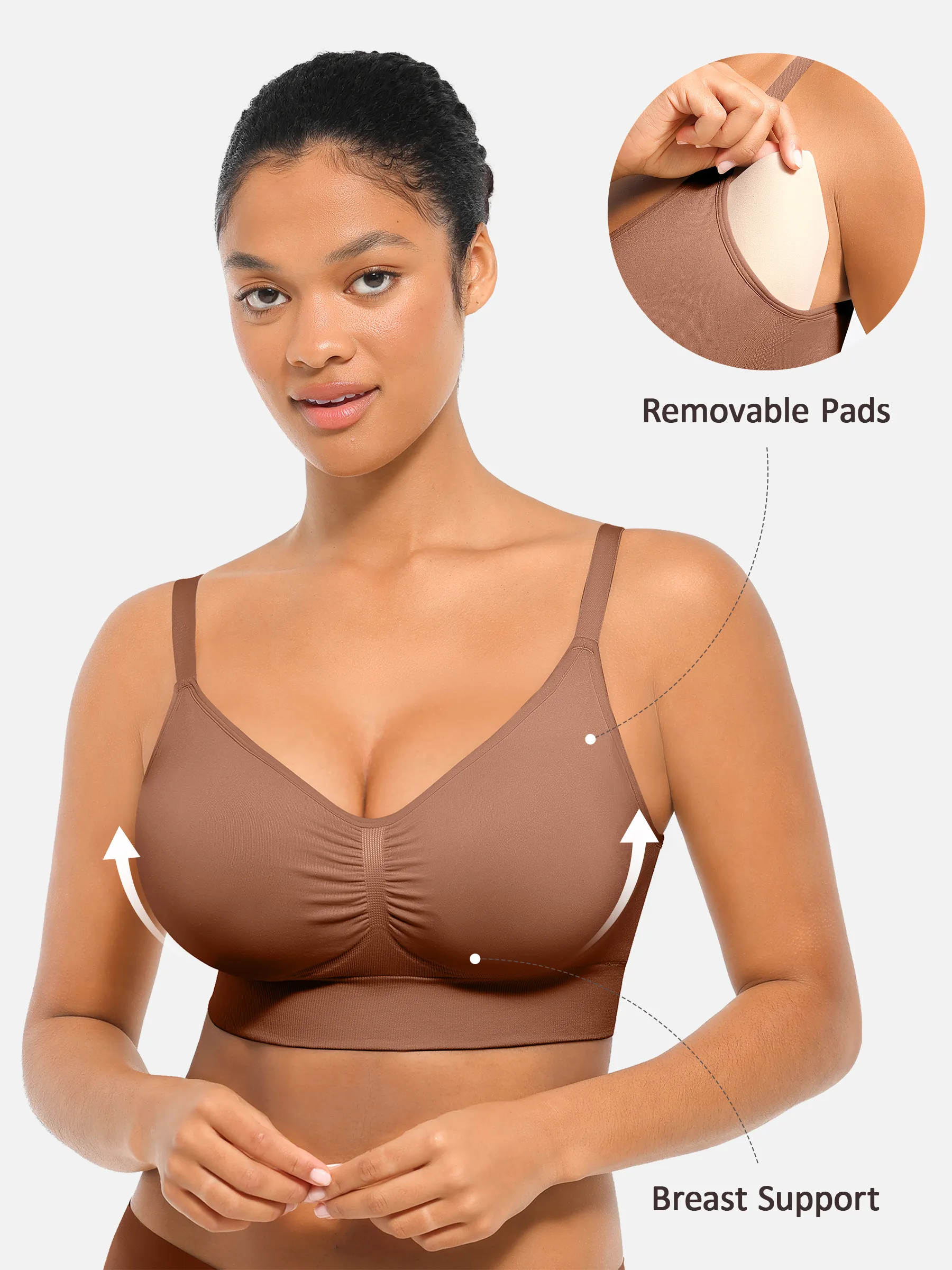Feelingirl Seamless Everyday Bra with Built-In Soft Padding - Image 31