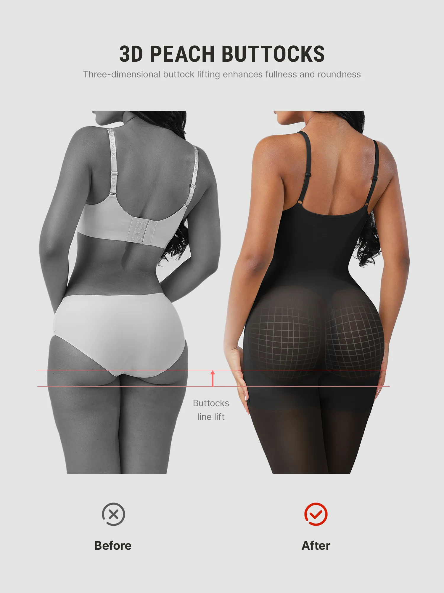 Feelingirl Seamless Full Coverage Shaping Bodysuit - Image 3
