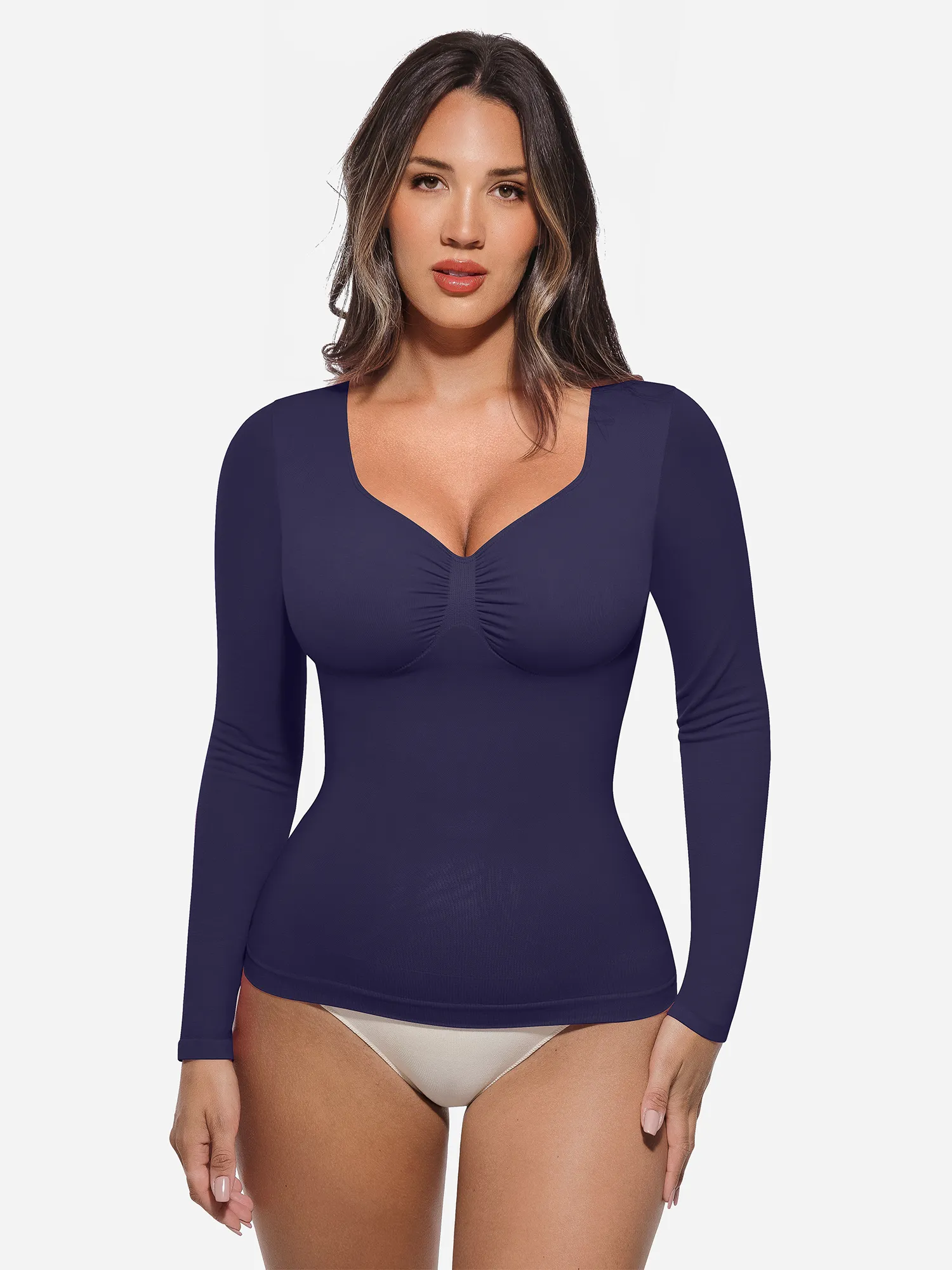 Feelingirl Seamless Long-Sleeve Everyday Shaper Top - Image 15