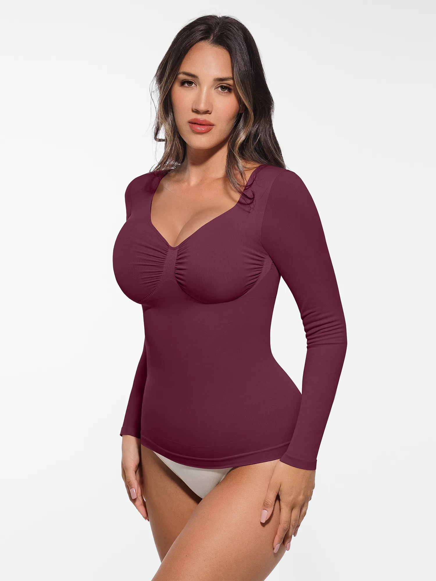 Feelingirl Seamless Long-Sleeve Everyday Shaper Top - Image 31