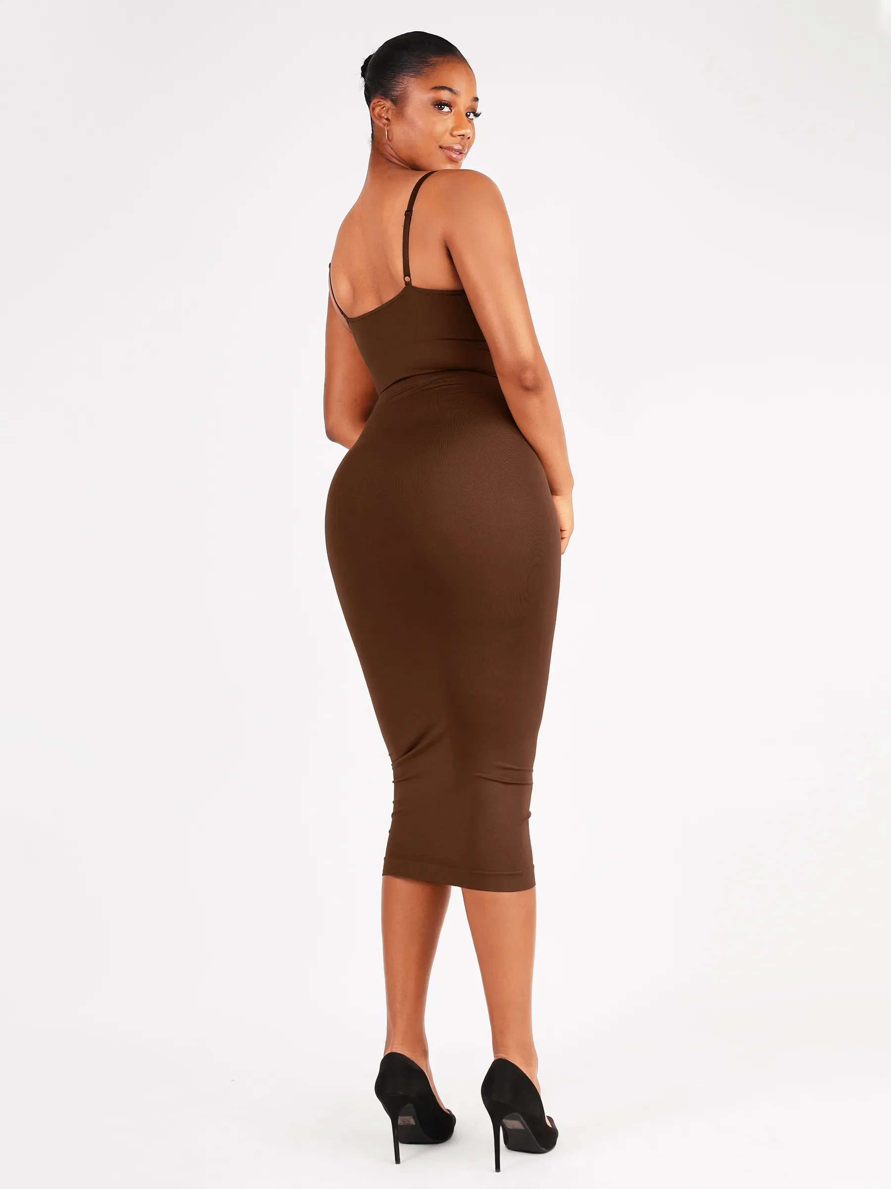 Feelingirl Seamless Midi Body Shaper Dress - Image 32