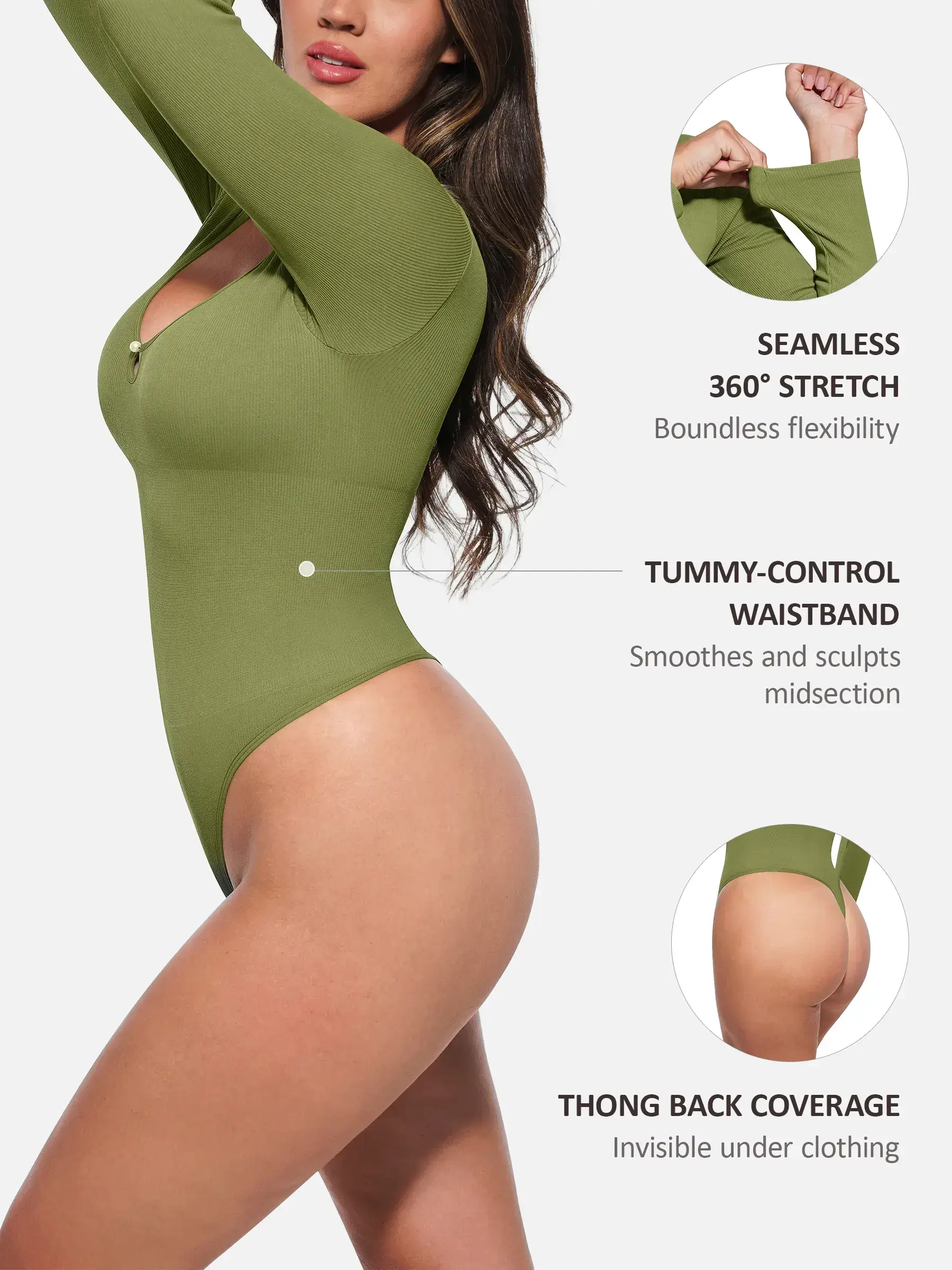 Feelingirl Seamless Ribbed Bodysuit - Image 10