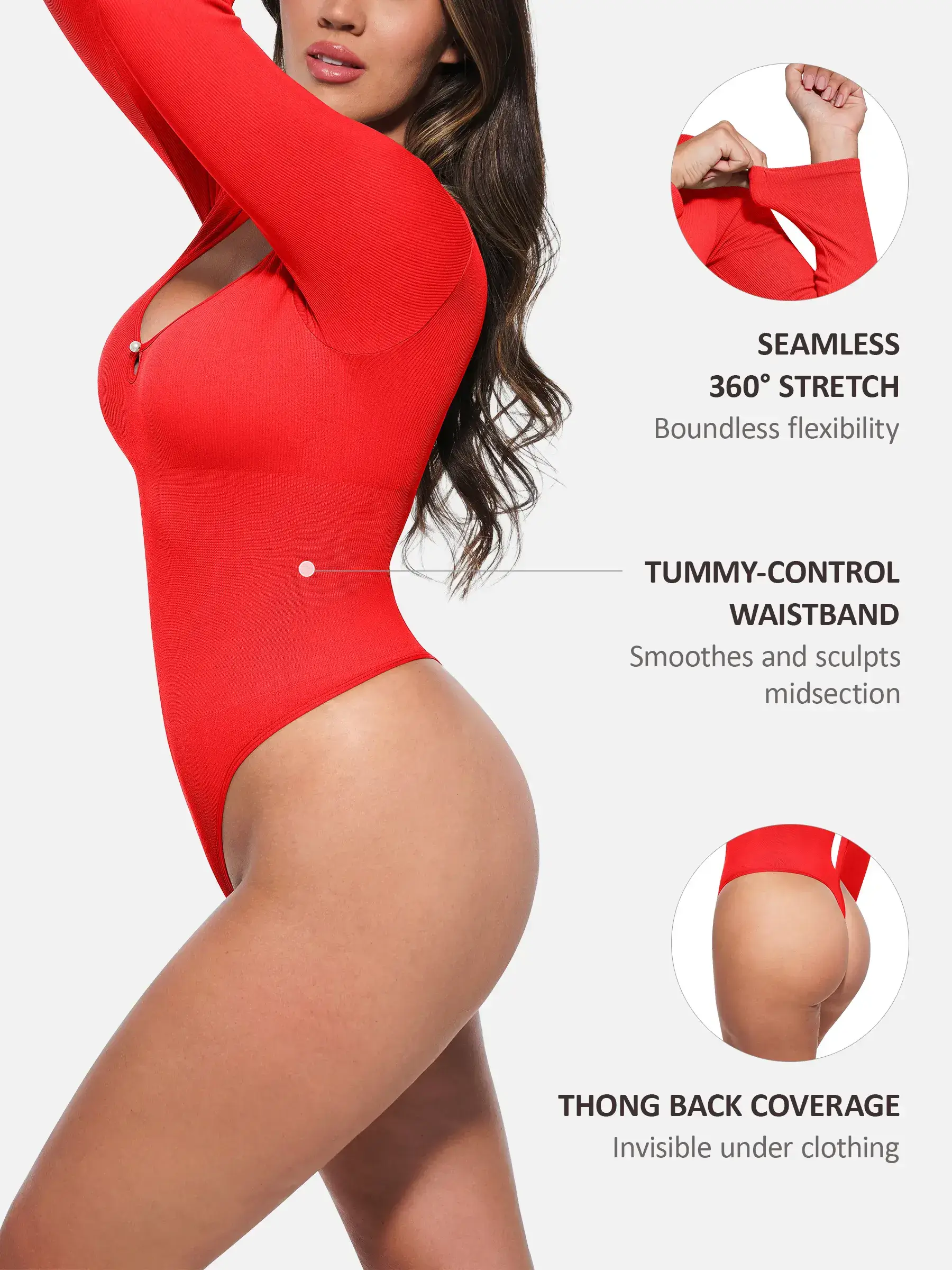 Feelingirl Seamless Ribbed Bodysuit - Image 17