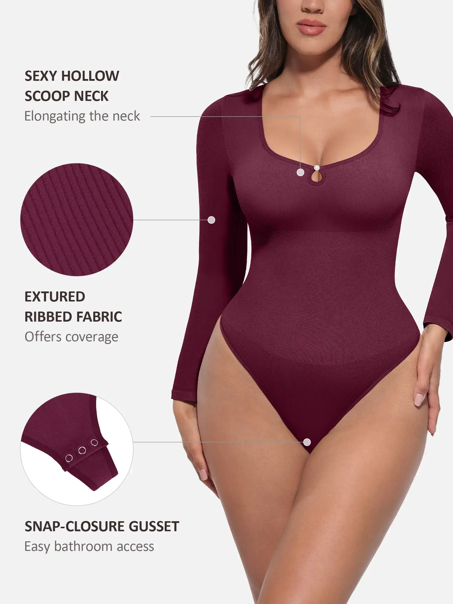 Feelingirl Seamless Ribbed Bodysuit - Image 24