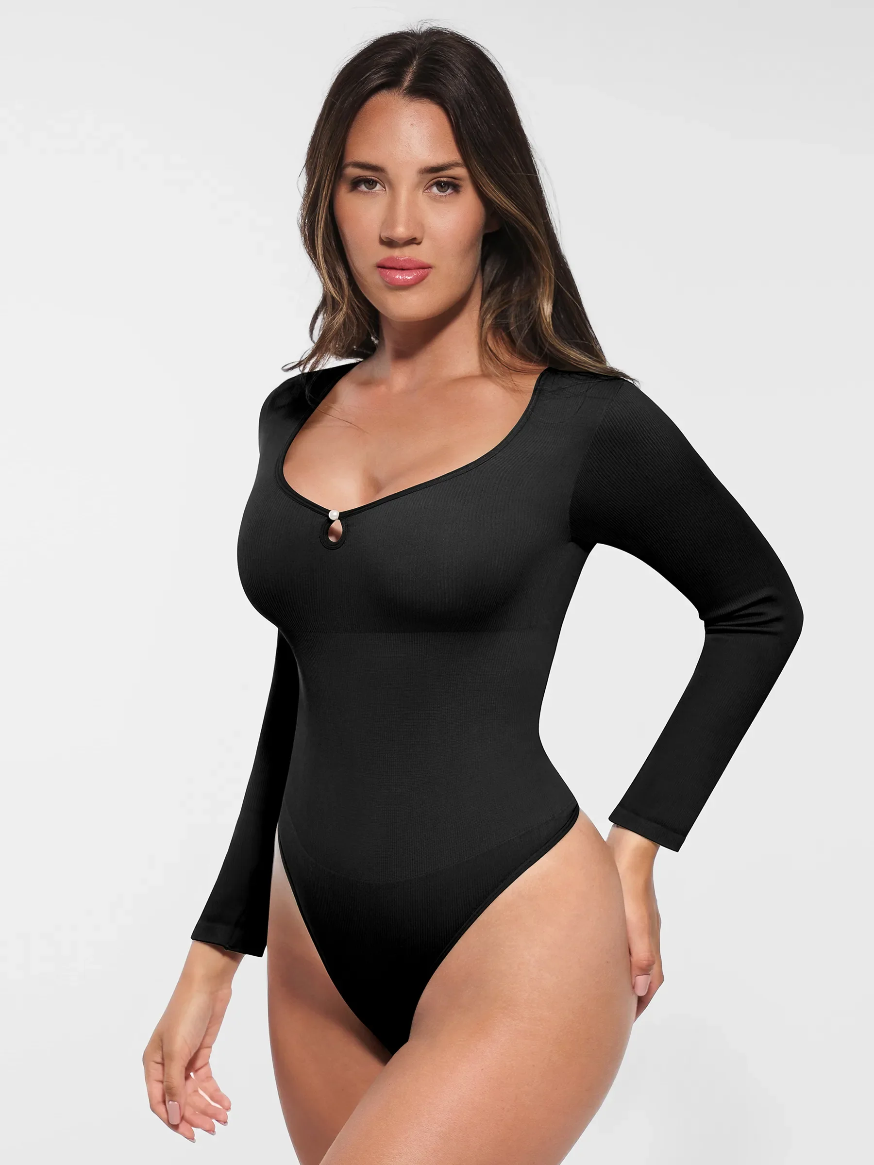 Feelingirl Seamless Ribbed Bodysuit - Image 4