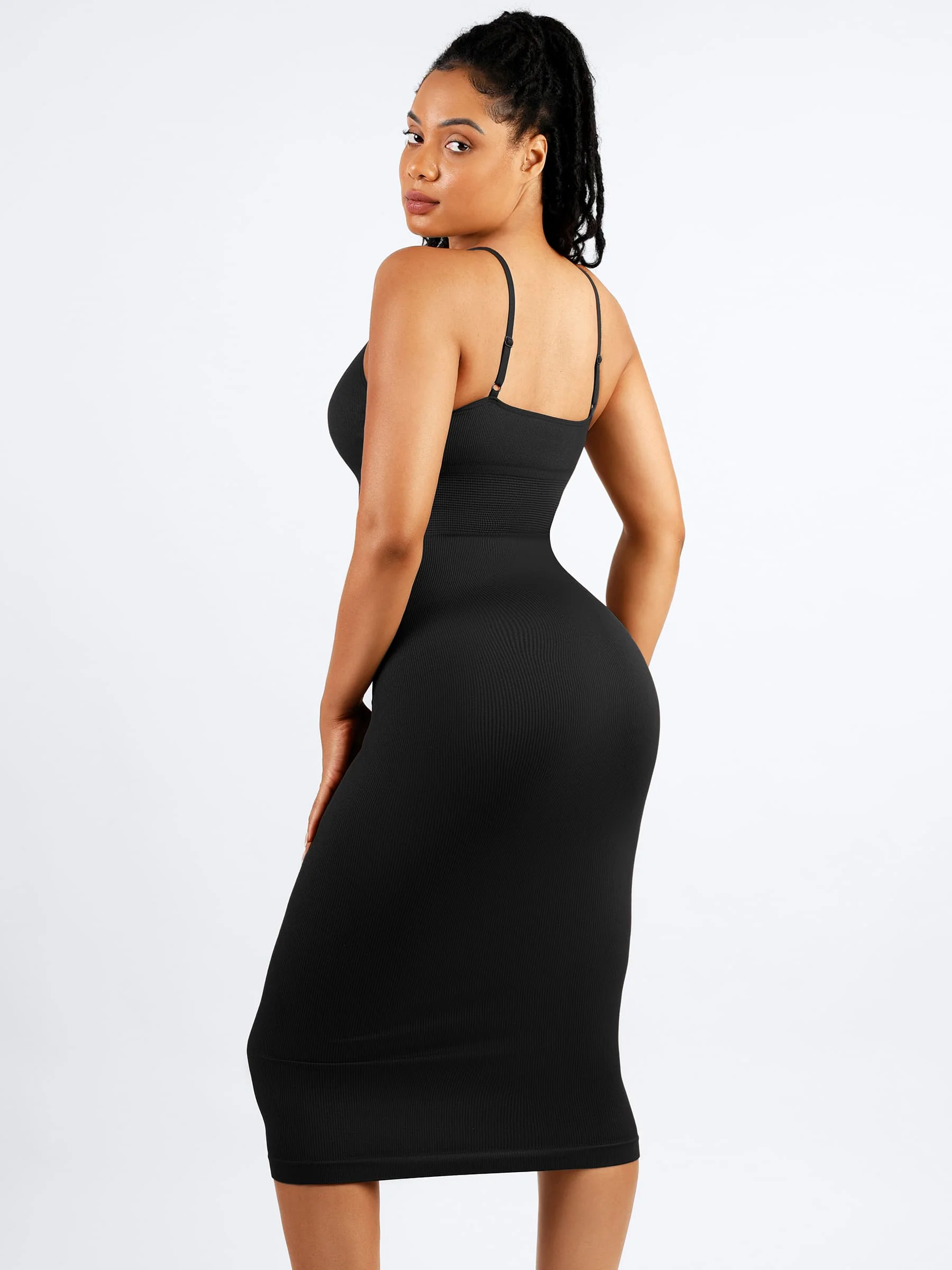 Feelingirl Seamless Shaping Slip Dress with Built-In Bra and Adjustable Straps - Image 7