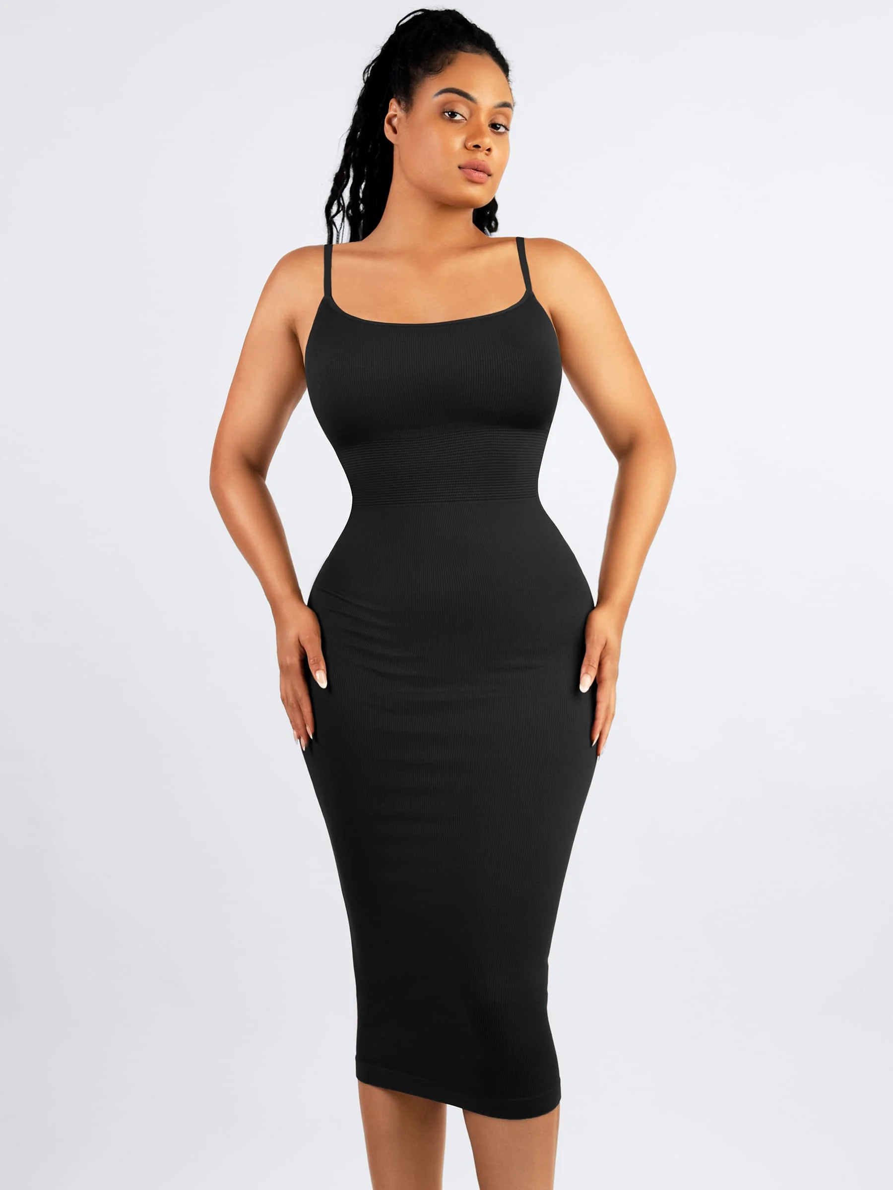 Feelingirl Seamless Shaping Slip Dress with Built-In Bra and Adjustable Straps - Image 8