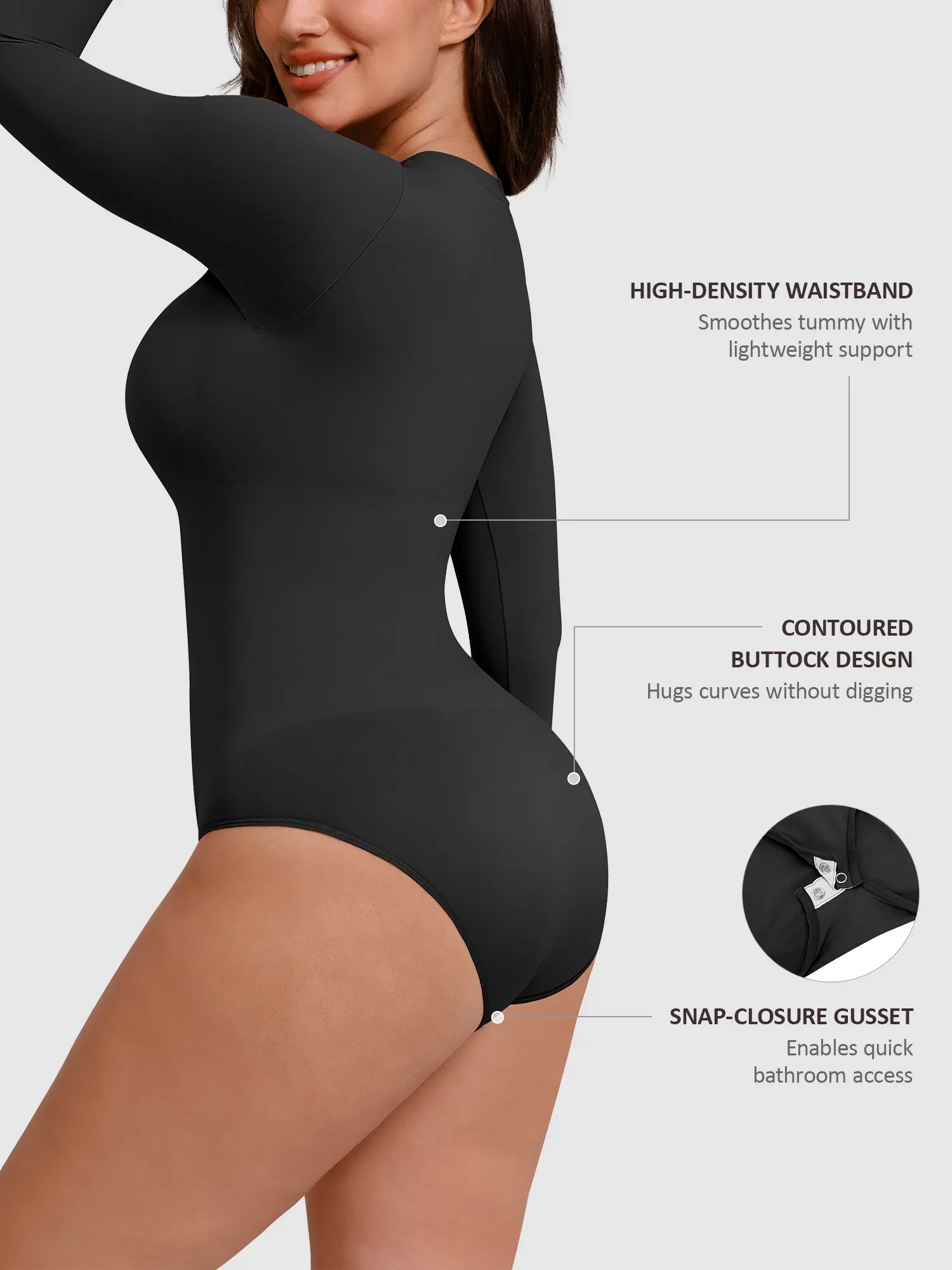 Feelingirl Seamless Crew Neck Bodysuit - Image 58